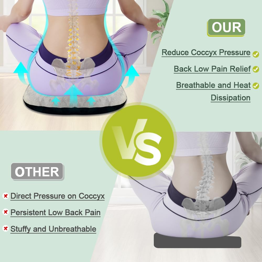 **Donut Pillow for Hemorrhoids & Tailbone Pain Relief - Postpartum & Bed Sore Cushion - Pressure Ulcer & Surgery Recovery Seat Cushion - Comfort for Office, Car & Home Use**