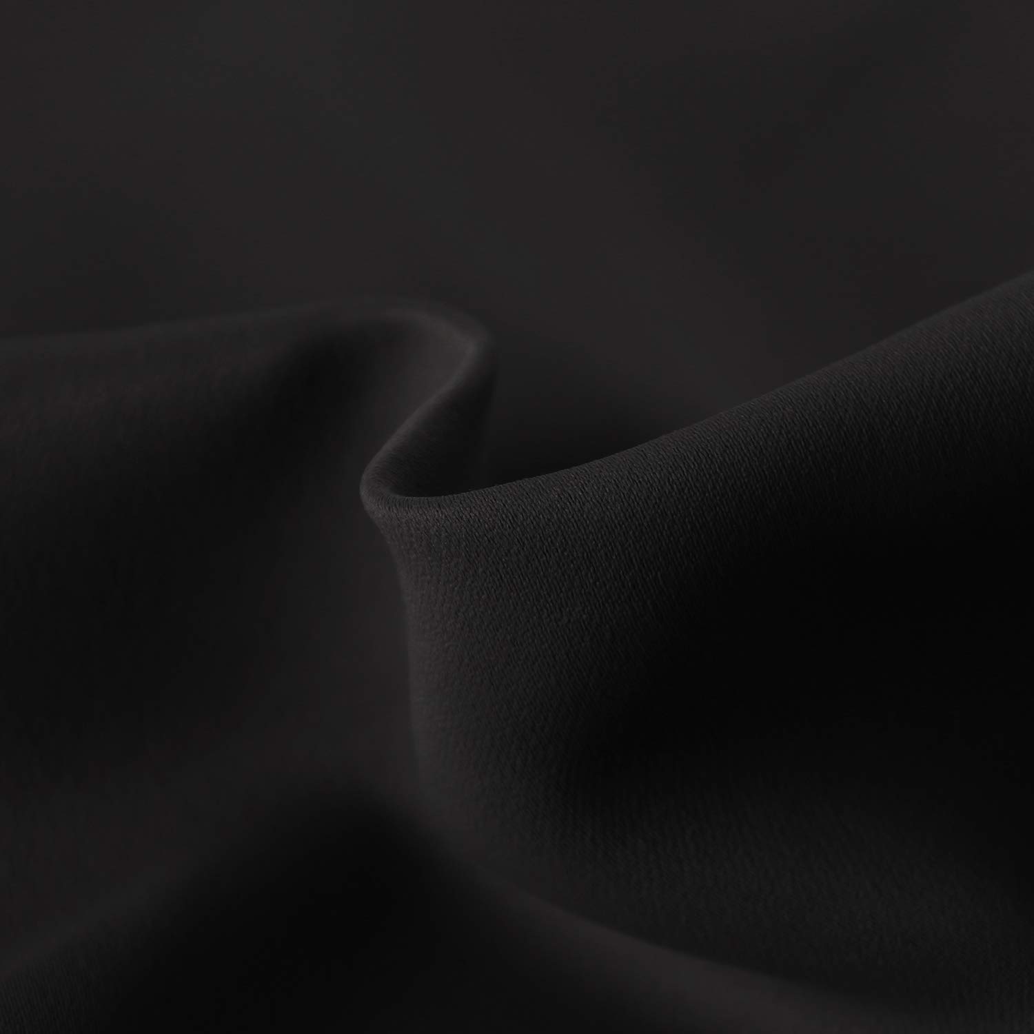 Blackout Valance Curtains for Kitchen Windows - 60 x 18 Inches Black Rod Pocket Window Treatment, 1 Panel - Perfect for Home Decor, Privacy & Light Control in Bedroom, Living Room or Dining Area