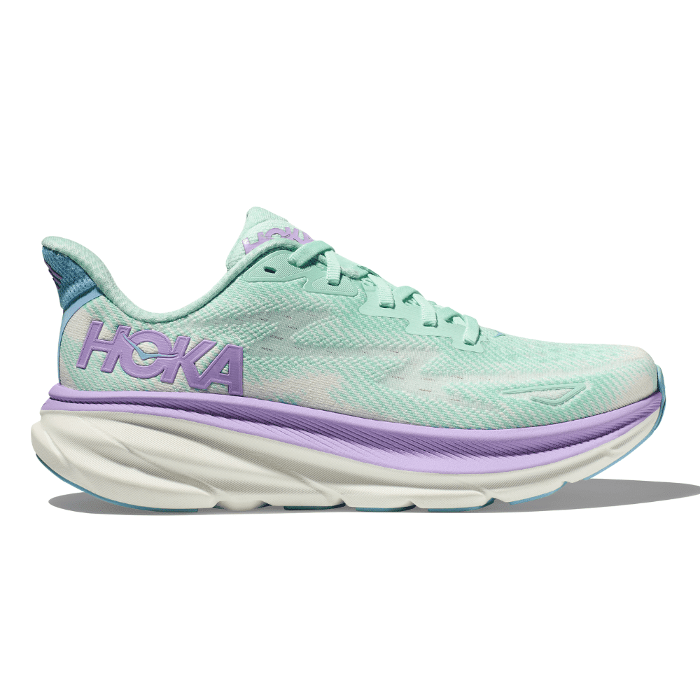 Hoka Women's Clifton 9 Wide Running Shoes - Lightweight Cushioned Sneakers for Road Running, Jogging & Walking - Comfortable Athletic Shoes for Women with Arch Support