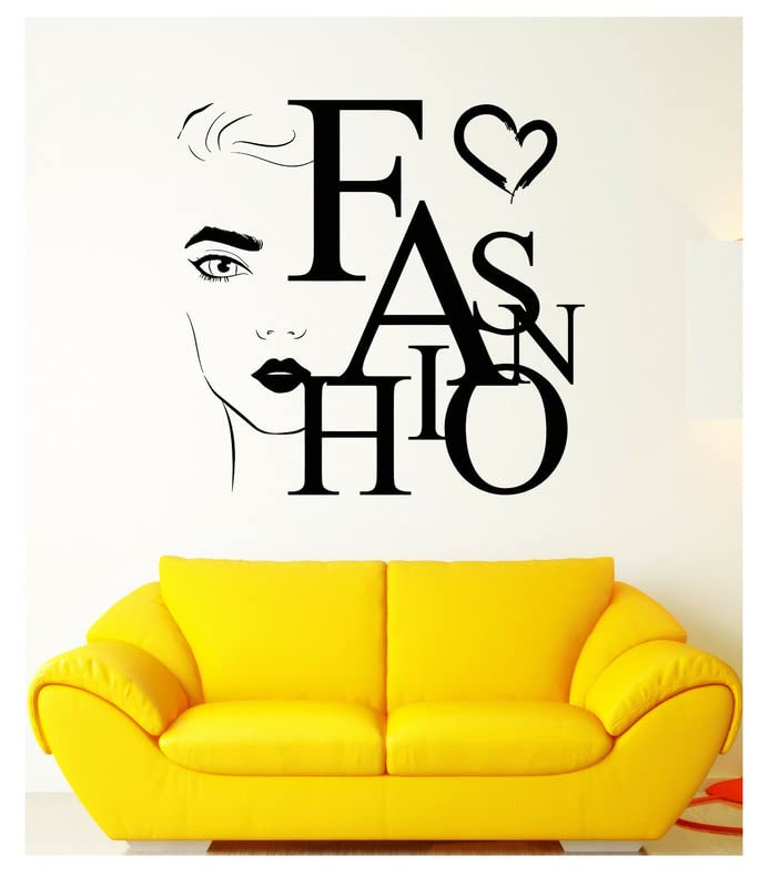 LYOMAN® Beauty & Fashion Vinyl Wall Decals - Makeup Salon Stickers for Girls Room Decor, DIY Home Wall Art, Bedroom & Bathroom Decoration