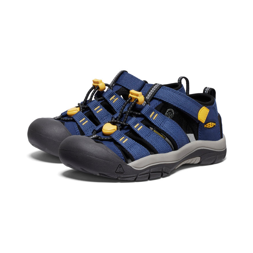 KEEN Newport H2 Water Sandals for Big Kids | Navy Blue/Yellow | Waterproof, Comfortable & Durable for Beach, Pool & Outdoor Adventures
