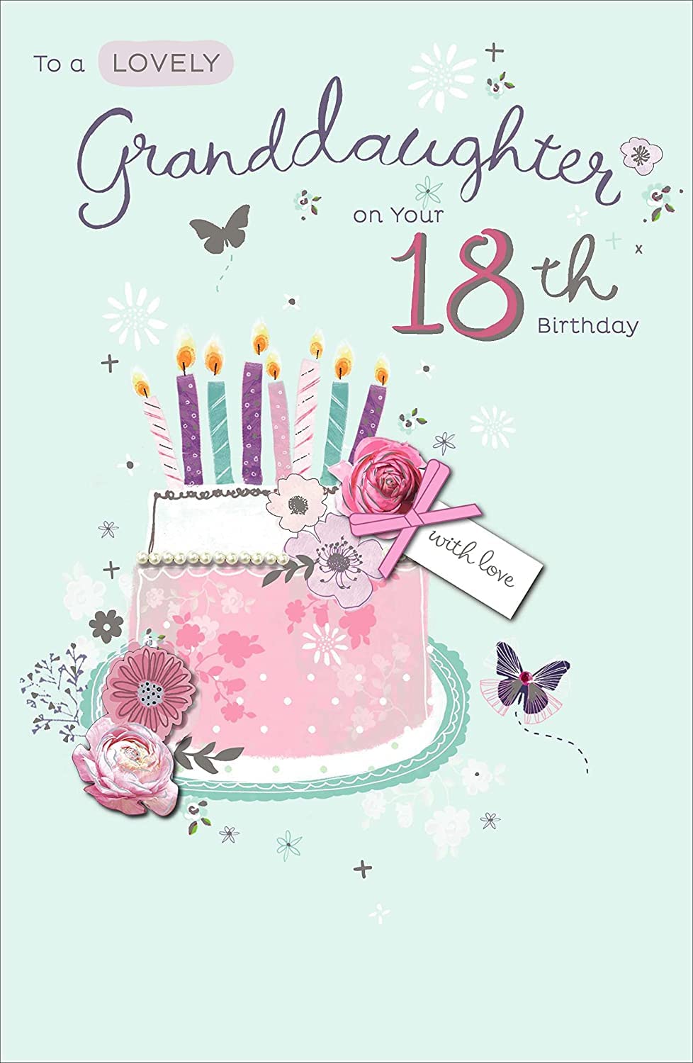Beautiful 18th Birthday Card for Granddaughter - Thoughtful Gift for Her Milestone Celebration - Perfect for Parties, Graduation & Special Moments