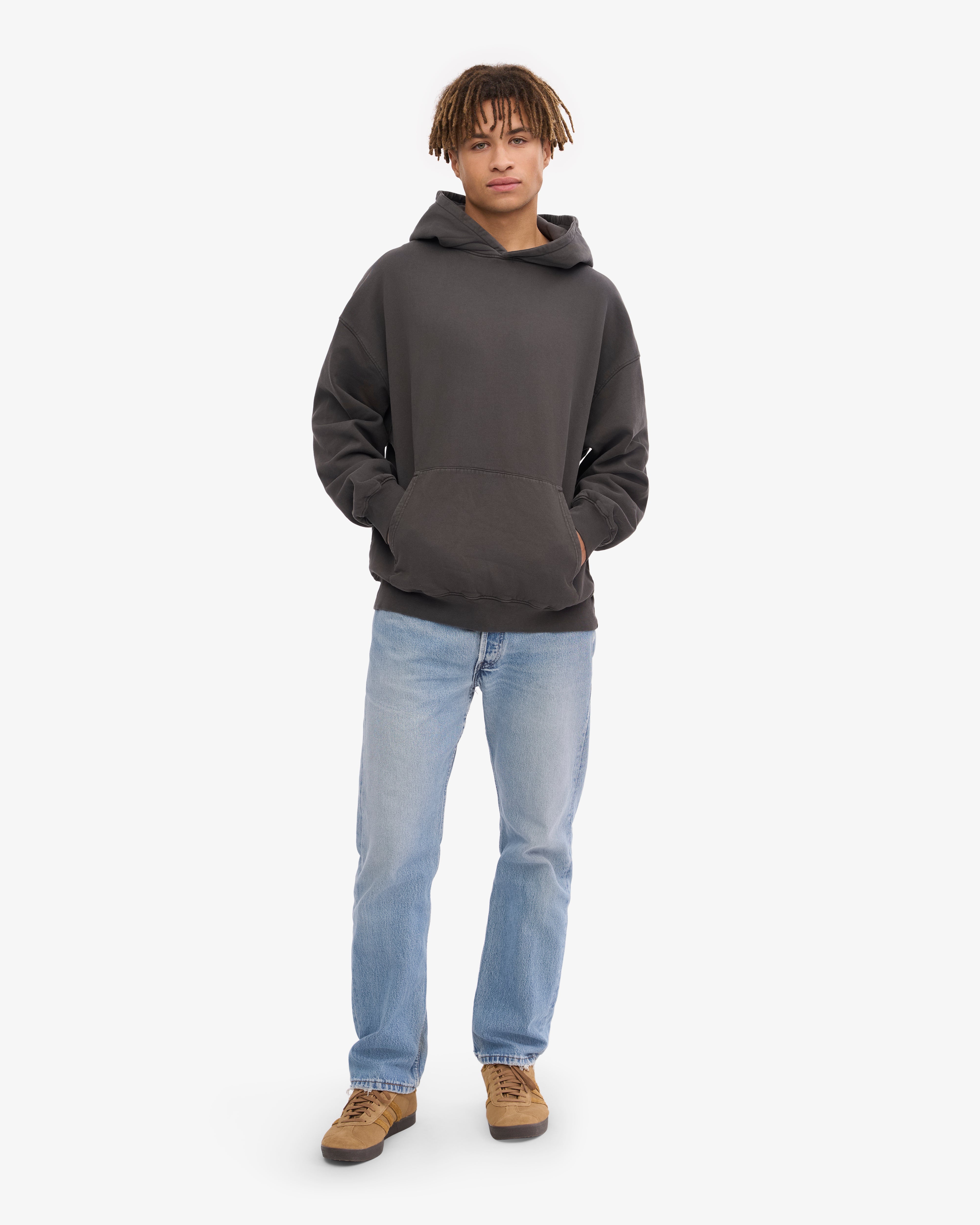 Organic Oversized Hoodie for Women & Men - Soft & Comfortable Lava Grey Pullover - Perfect for Casual Wear, Lounge & Outdoor Activities