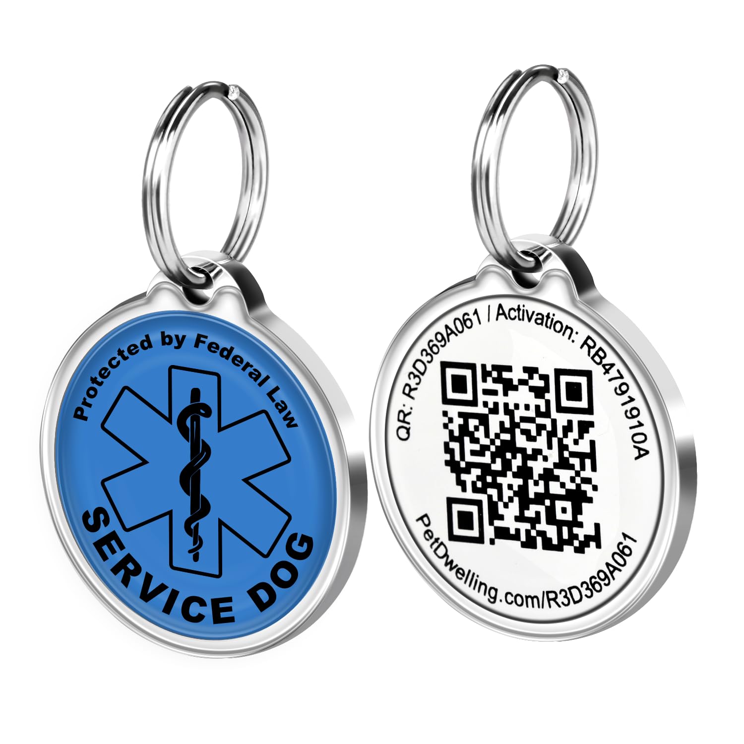 Service Dog QR Code ID Tag - Instant Online Profile Access, GPS Location Tracking & Email Alerts for Service Animals - Perfect for Therapy Dogs, Emotional Support Pets & ADA Compliance
