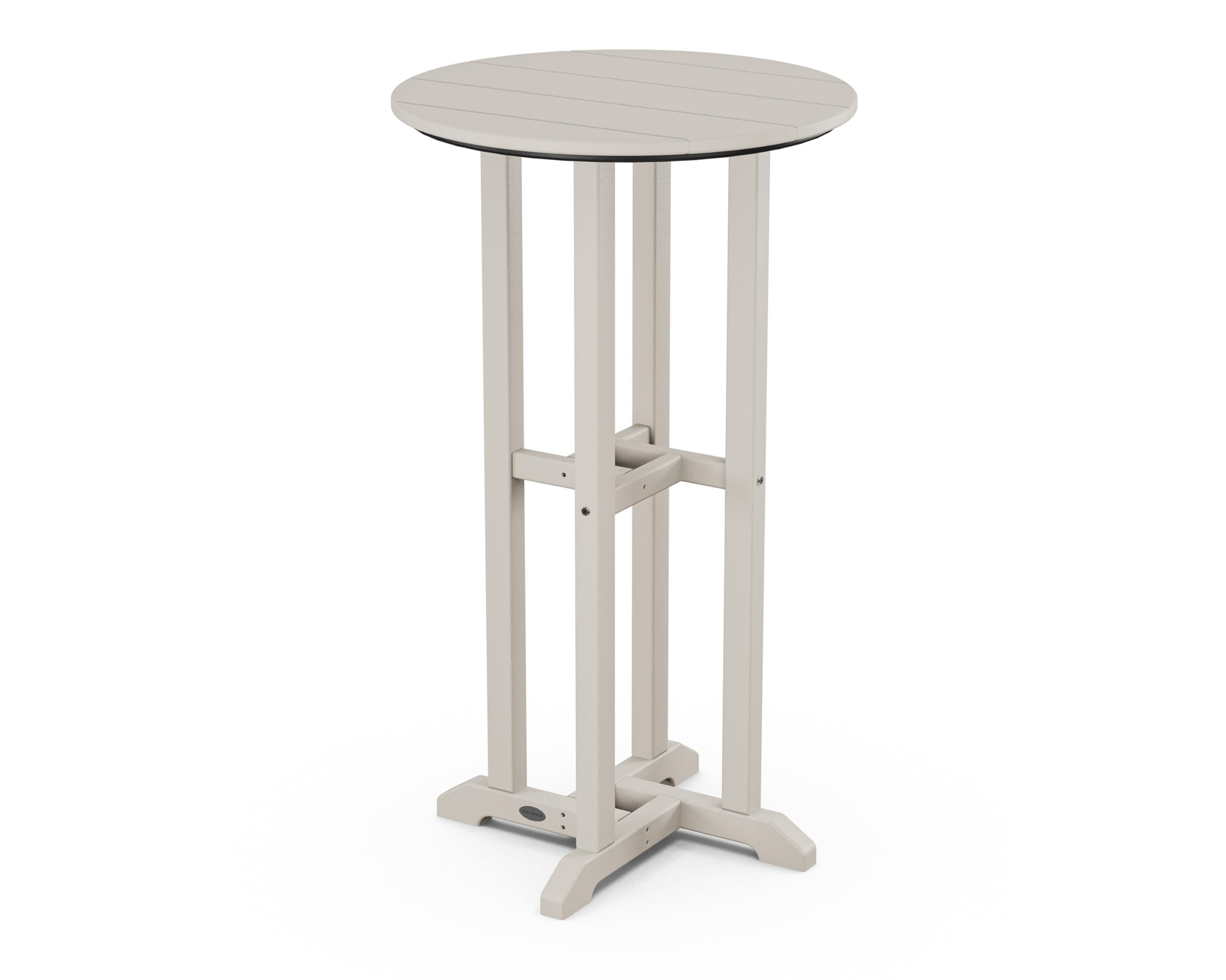 POLYWOOD® Outdoor Bar Table in Sand Color - Durable & Weather-Resistant for Patio, Deck, or Poolside Dining