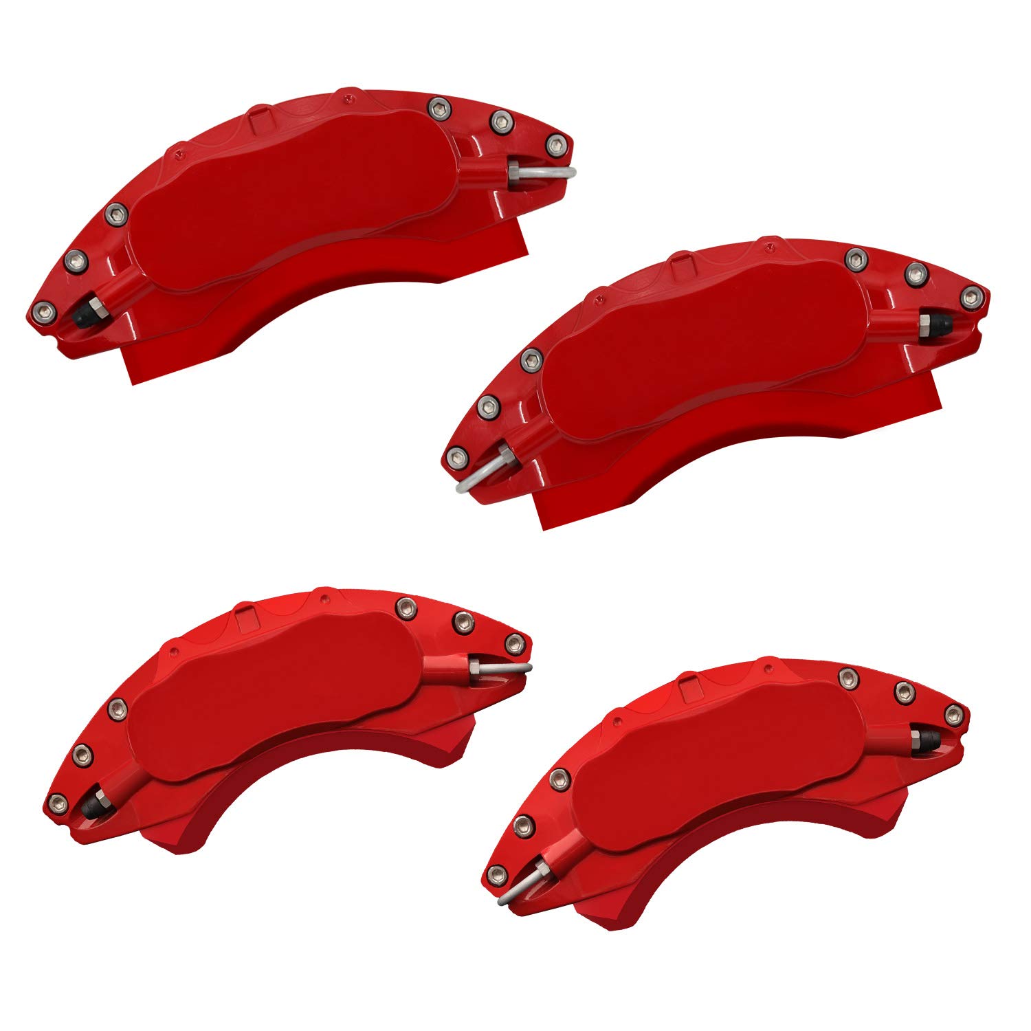 AOOA Red Brake Caliper Covers for 2008-2013 Ford Mustang - Set of 4 | High-Performance Protection & Custom Style Upgrade for Sports Cars
