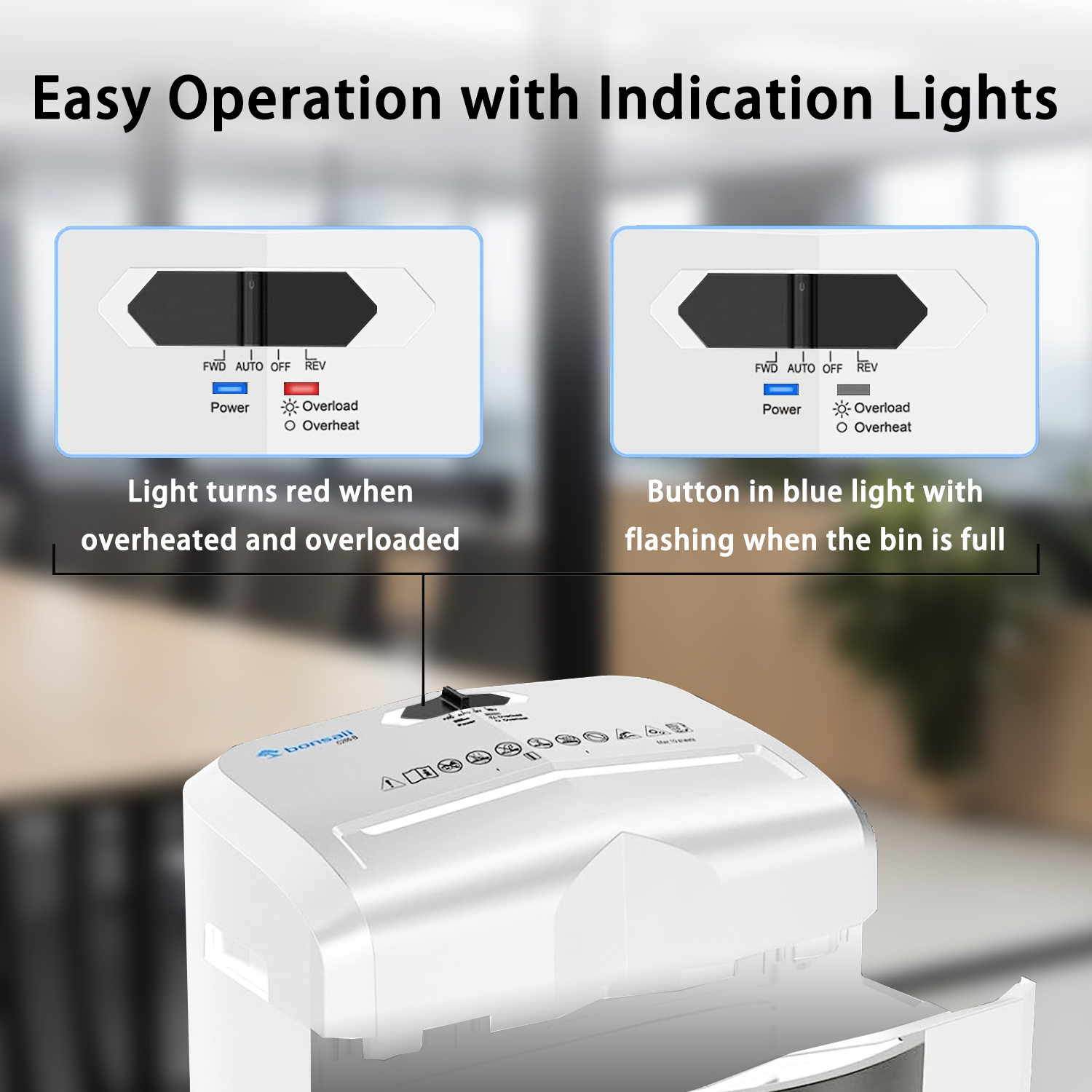 Bonsaii 12-Sheet Micro Cut Paper Shredder - Portable with Handle, P-4 Security Level, 60 Min Continuous Run Time, CD/Credit Card Shredding, Jam Proof, 4.2 Gallon Bin, White/Gray - Ideal for Home Office & Small Business Document Security