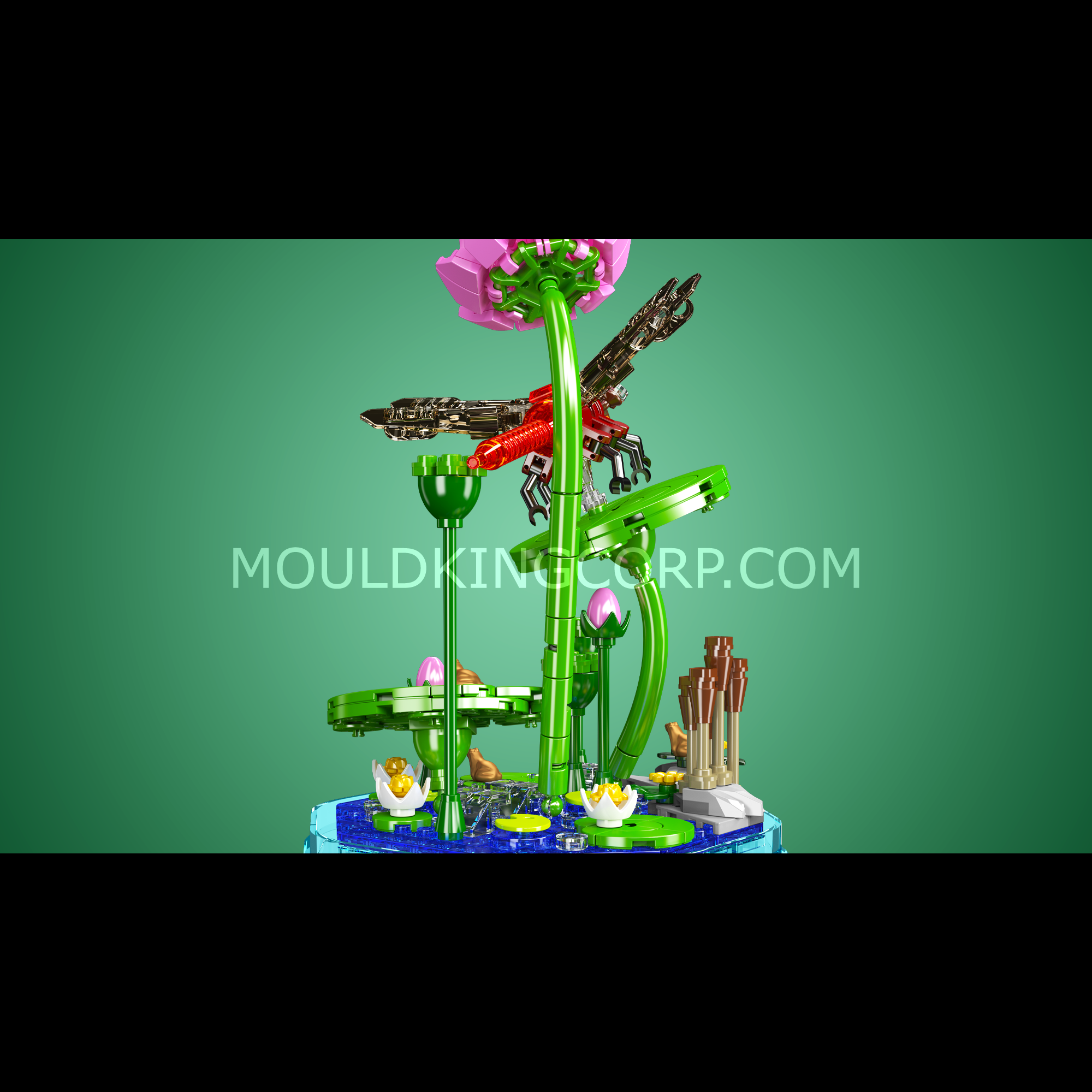 Mould King 10106 Dragonfly Music Box Building Set - 396 Pcs DIY Model Kit for Adults & Teens | Creative Gift for Music Lovers | Perfect for Home Decor, Relaxation & Stress Relief