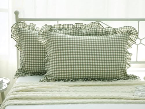 Sage Green White Plaid