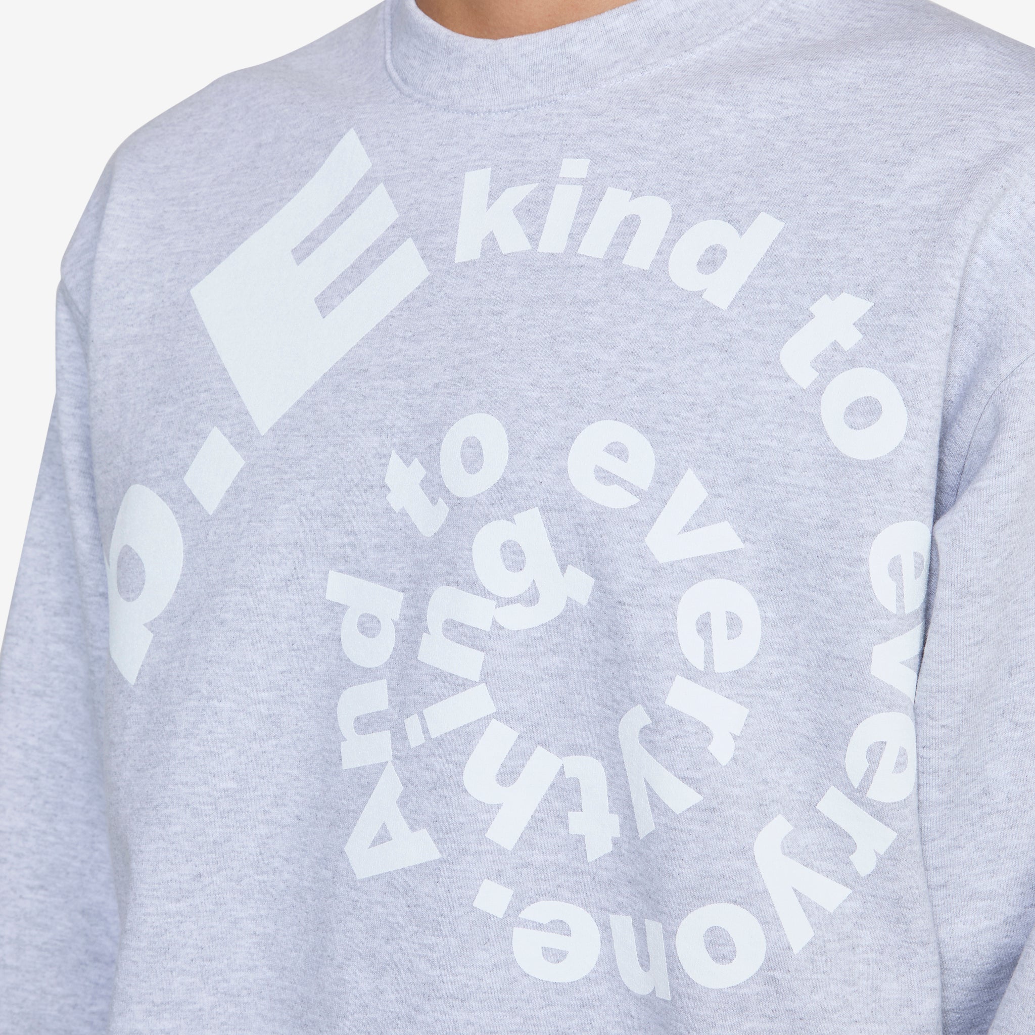 b.E Kind Swirl Crewneck Sweatshirt - Heather Grey Pullover for Women | Soft Casual Sweatshirt | Perfect for Everyday Wear, Lounge & Street Style