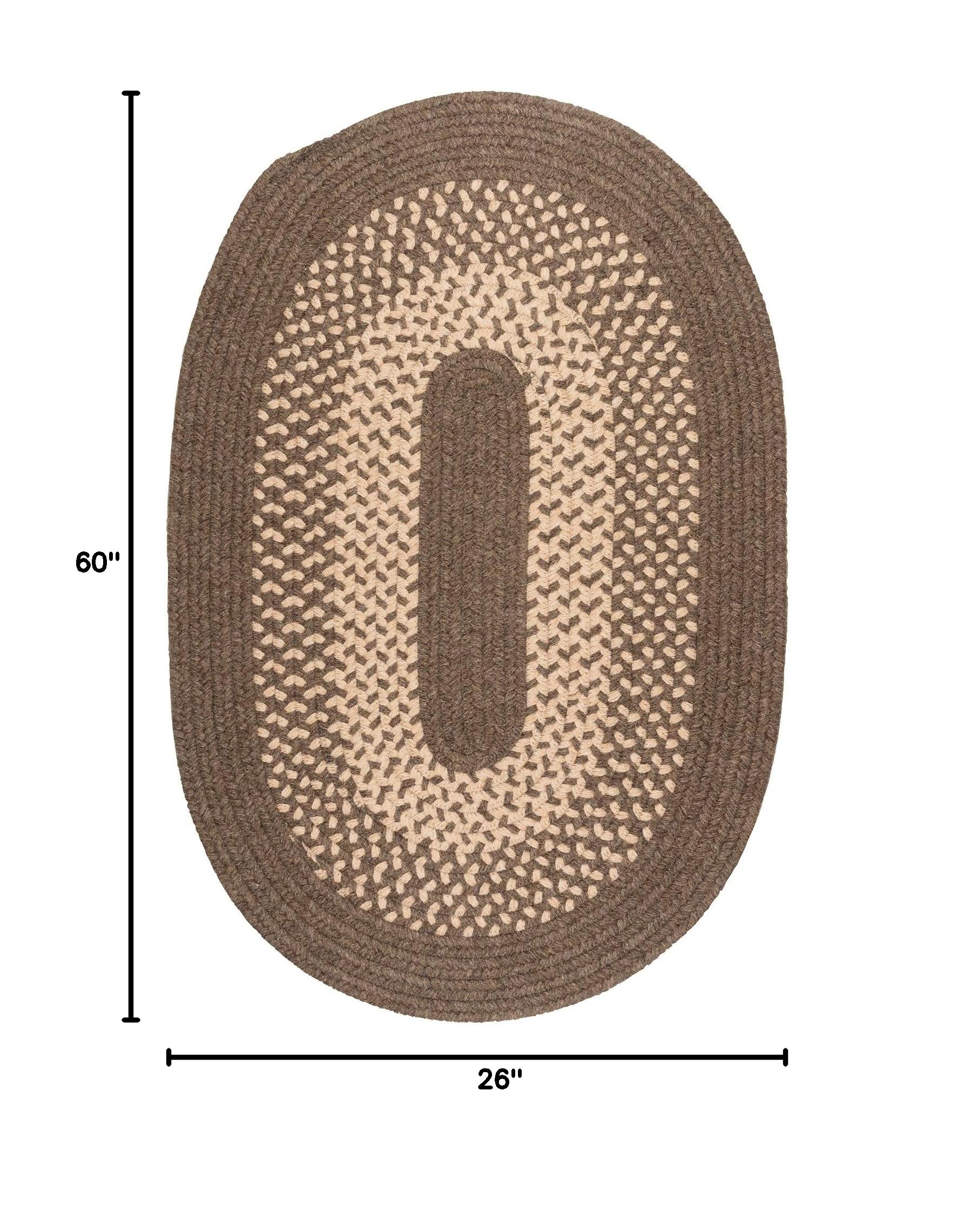 Madison Oval Area Rug 10x13 Feet - Soft Plush Non-Slip Living Room Rug in Roasted Brown - Perfect for Bedroom, Nursery & Cozy Home Decor