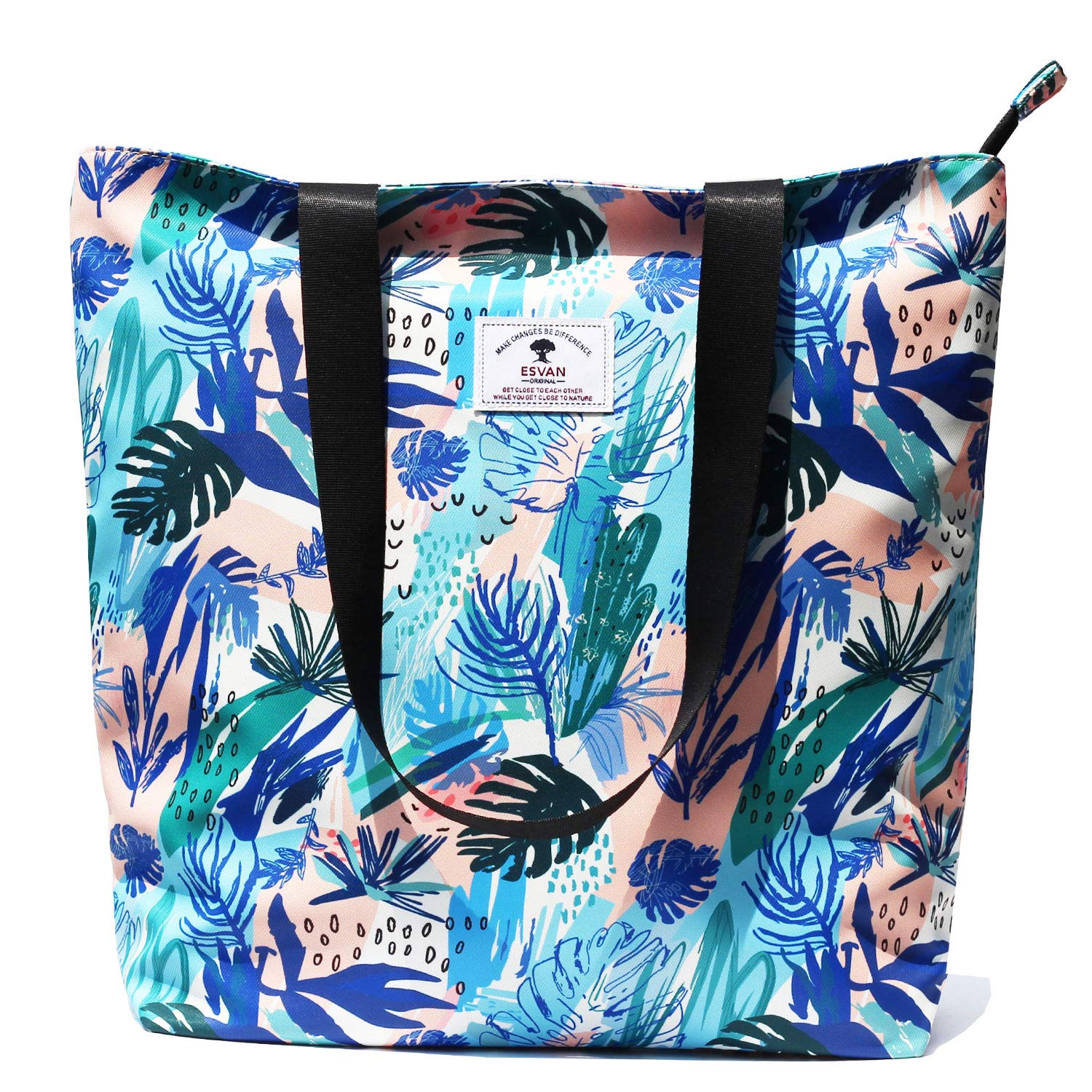 ESVAN Original Floral Tote Bag - Stylish Shoulder Bag for Women | Perfect for Gym, Hiking, Picnic, Travel & Beach | Durable & Fashionable Everyday Carryall