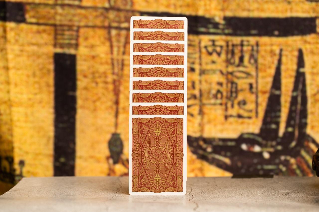 Gods of Egypt Playing Cards - Red Ochre Edition | Premium Egyptian Mythology Themed Deck for Card Games, Magic Tricks & Collectors