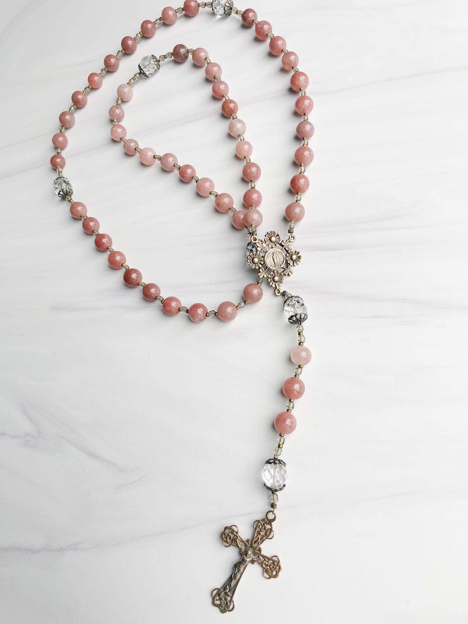 Our Lady's Garden Rosary - Beautiful Handmade Catholic Prayer Beads for Devotion & Meditation | Perfect for Home Altar, Church Use & Spiritual Gifts