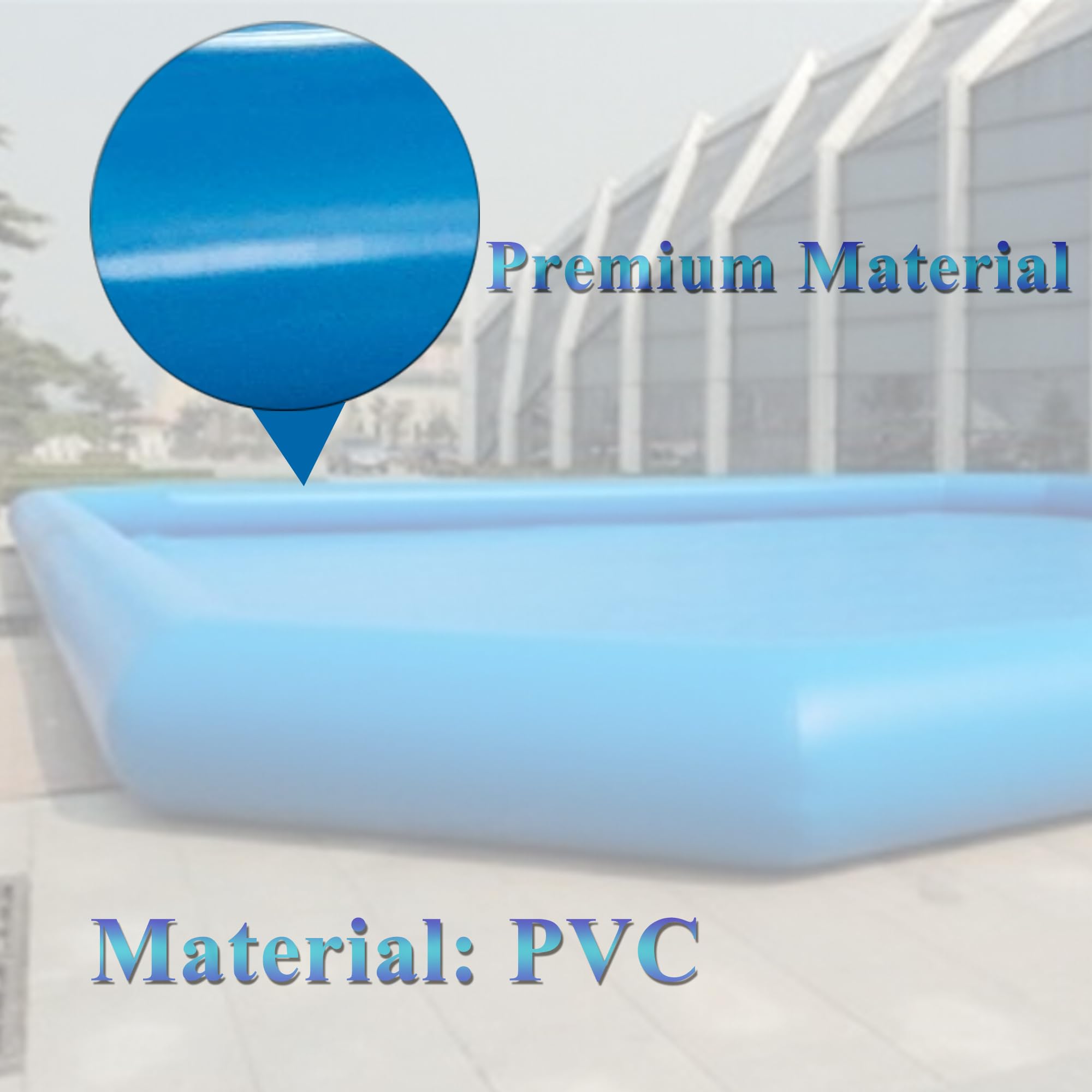 23×23×1.8ft Inflatable Pool - Thickened Family Swimming Pool for Adults & Kids, Outdoor Backyard Water Play, Summer Cooling, Parties with 110V 800W Blower
