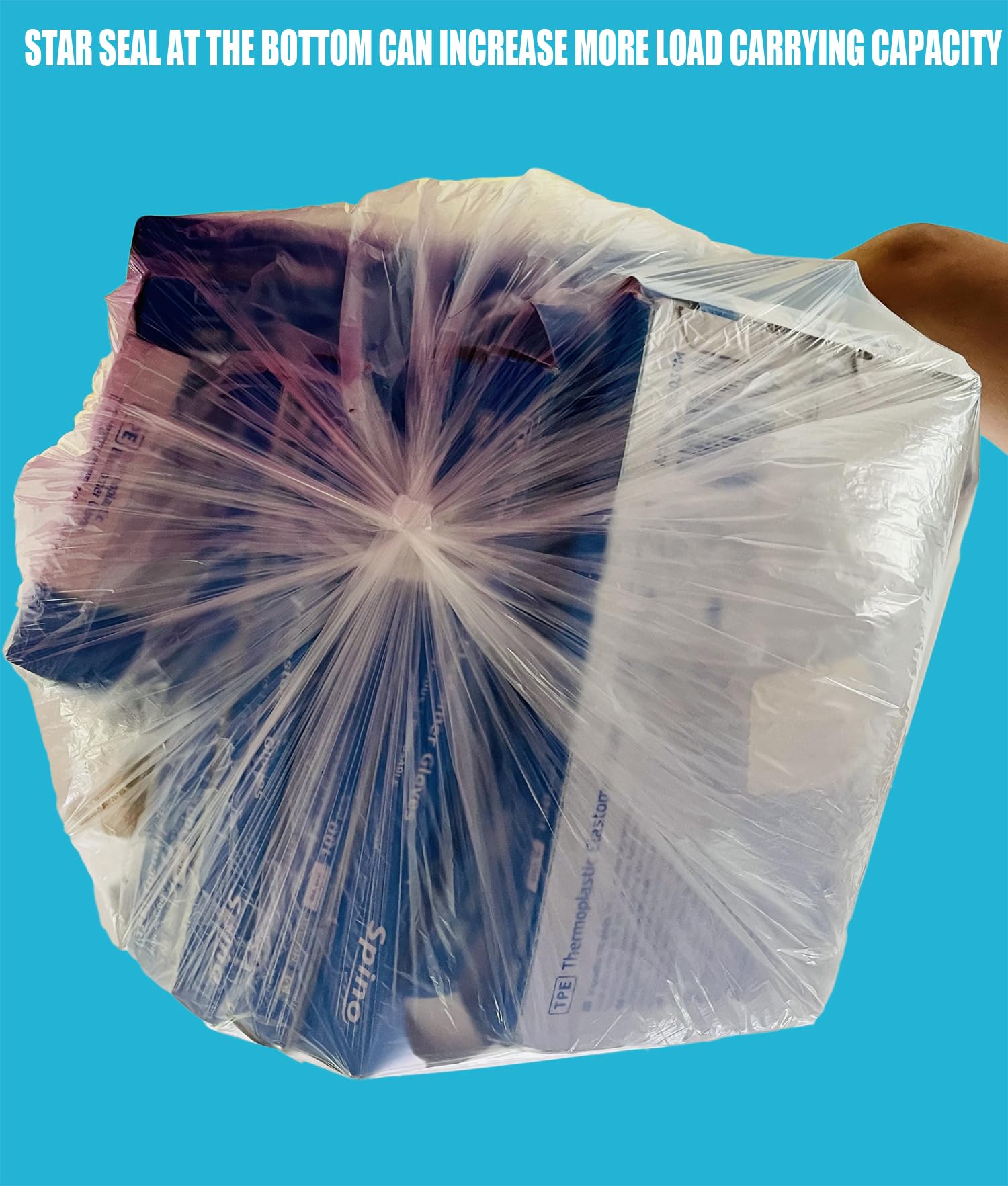 13 Gallon Trash Bags - 250 Count Bulk Clear Plastic Recycling Garbage Bags | Heavy Duty Tall Kitchen Can Liners for Home, Business & Industrial Use | Perfect for Waste Disposal, Recycling Centers & Commercial Kitchens