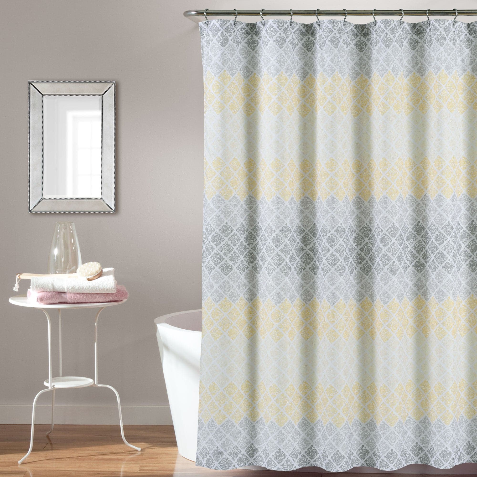 Stylish Medallion Ombre Shower Curtain - Waterproof Bathroom Decor for Modern Homes | Perfect for Bathroom, Guest Bath & Dorm Decor