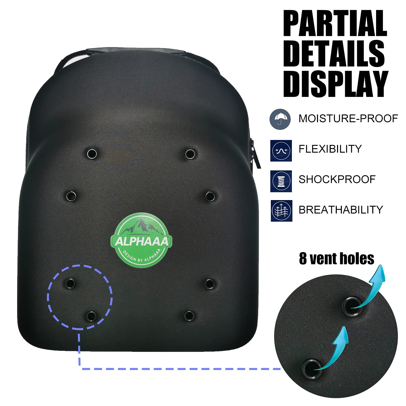 Baseball Cap Travel Case - Hat Protector Carrier for 1-6 Hats with Shoulder Strap & Cleaning Brush | Durable Storage Bag for Baseball Caps, Fedoras & Sun Hats | Perfect for Travel, Camping & Sports Events (Black)