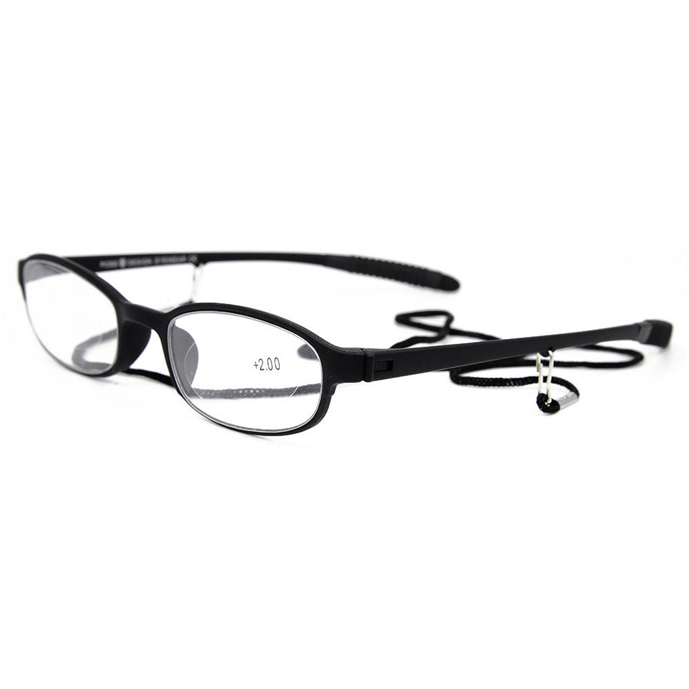 TR90 Flexible Memory Computer Reading Glasses - Black Oval Full Frame for Men & Women - Lightweight & Durable Eyewear for Reading, Office Work & Screen Use