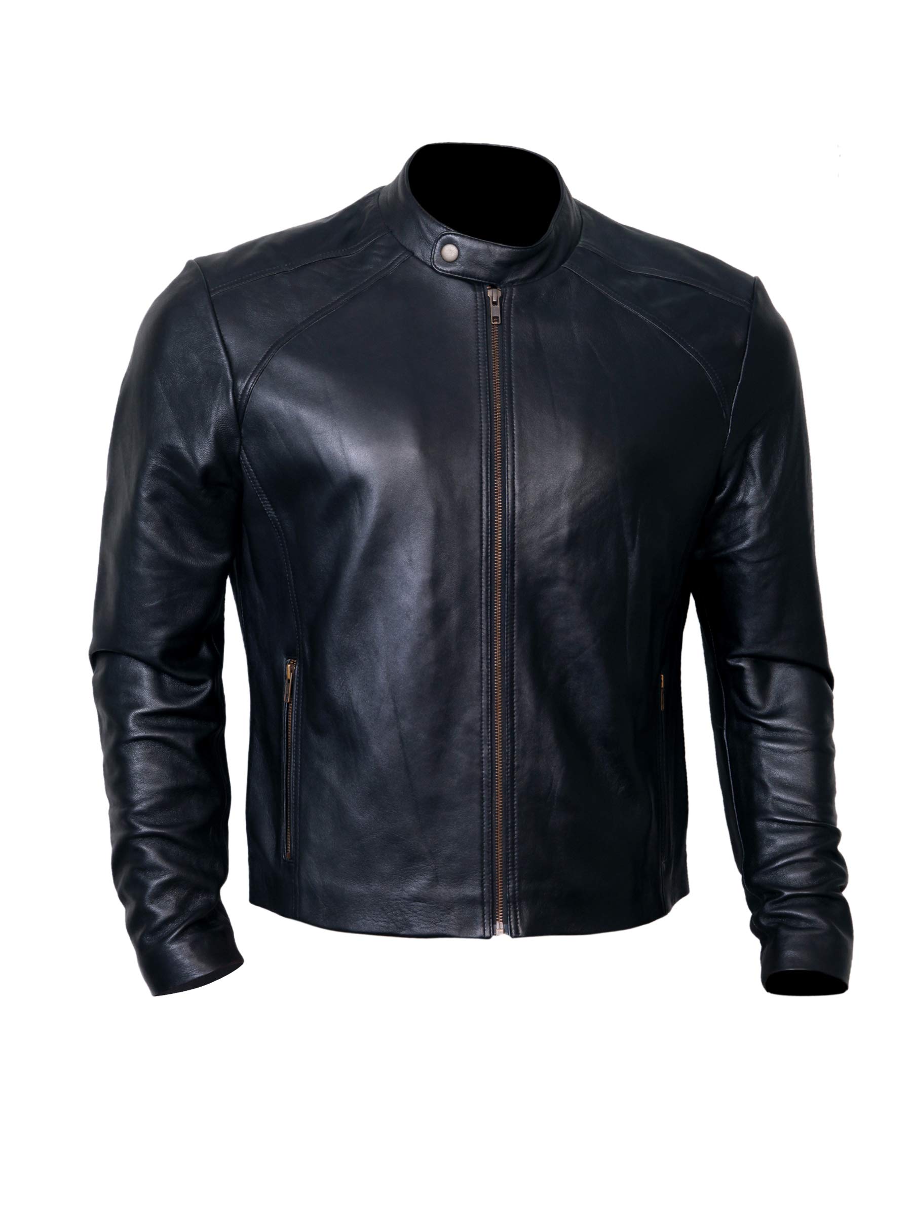 Genuine Black Lambskin Leather Jacket for Men - Stylish Casual & Motorcycle Biker Jacket | Perfect for Riding, Outdoor Adventures & Everyday Wear