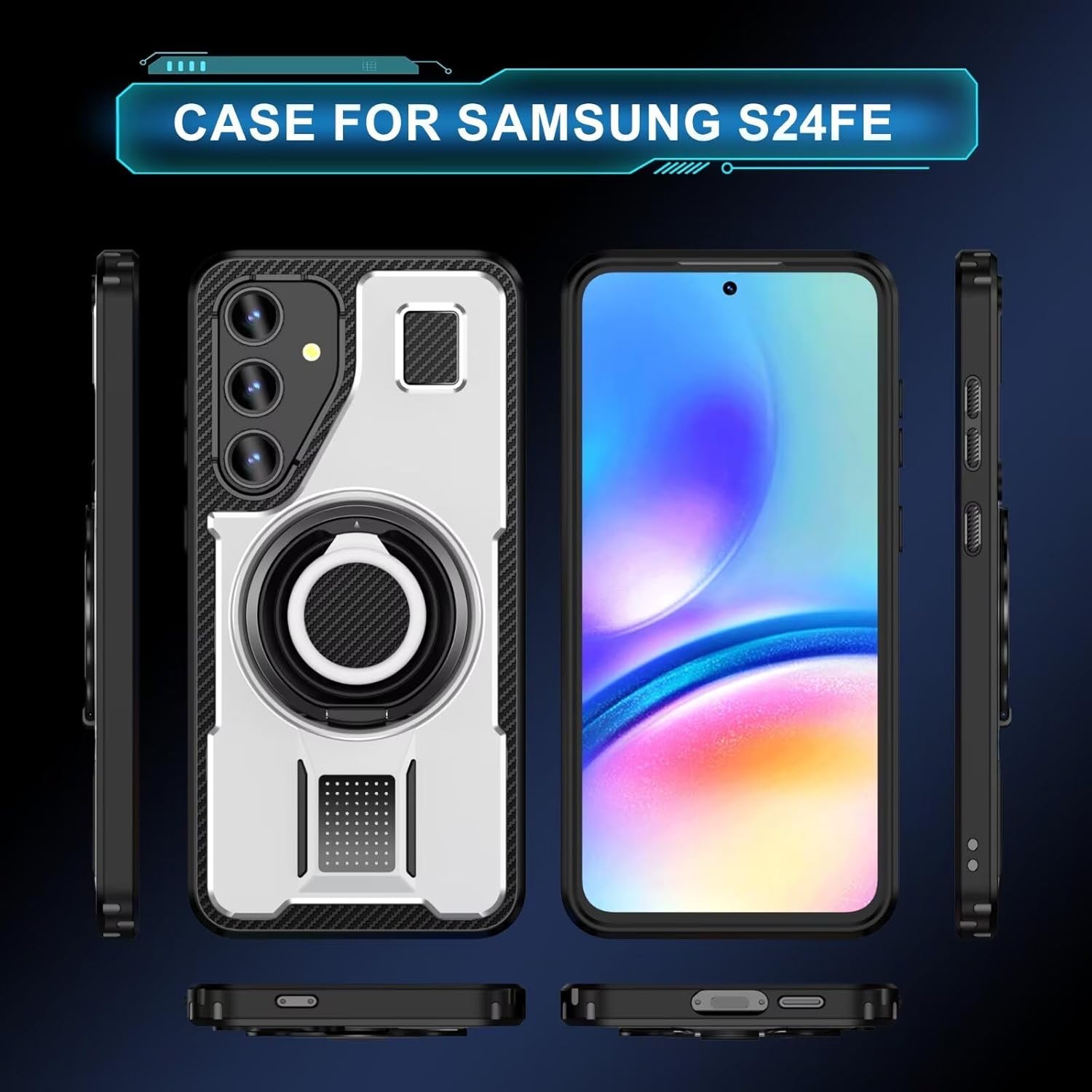Samsung Galaxy S24/S25 Plus Slim Thin Hard Case with Stand - Protective Cover for Everyday Use, Travel & Work