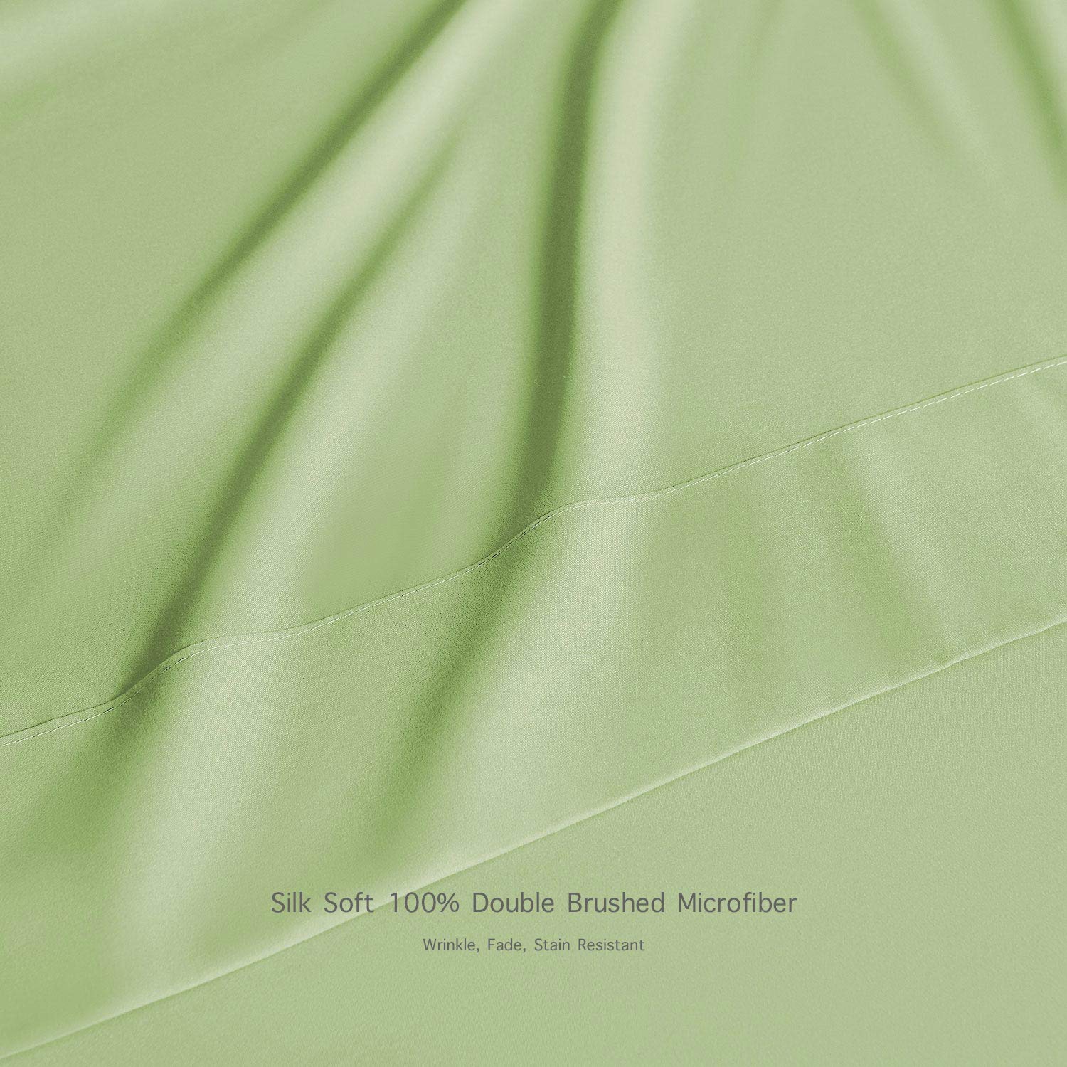 BASIC CHOICE Twin Size Sheet Set - Breathable & Cooling Bed Sheets for Kids & Teens - 3 Piece Luxury Hotel Quality Bedding - Extra Soft Deep Pocket Wrinkle Free Sage Sheets - Perfect for Dorm Rooms, Guest Beds & Sleepovers