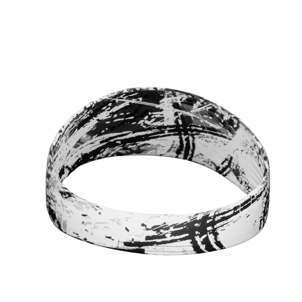Wicked White Headband for Women & Men - Soft Stretchy Sports Headband for Running, Yoga, Workout & Gym - Non-Slip Sweatband Hair Accessory