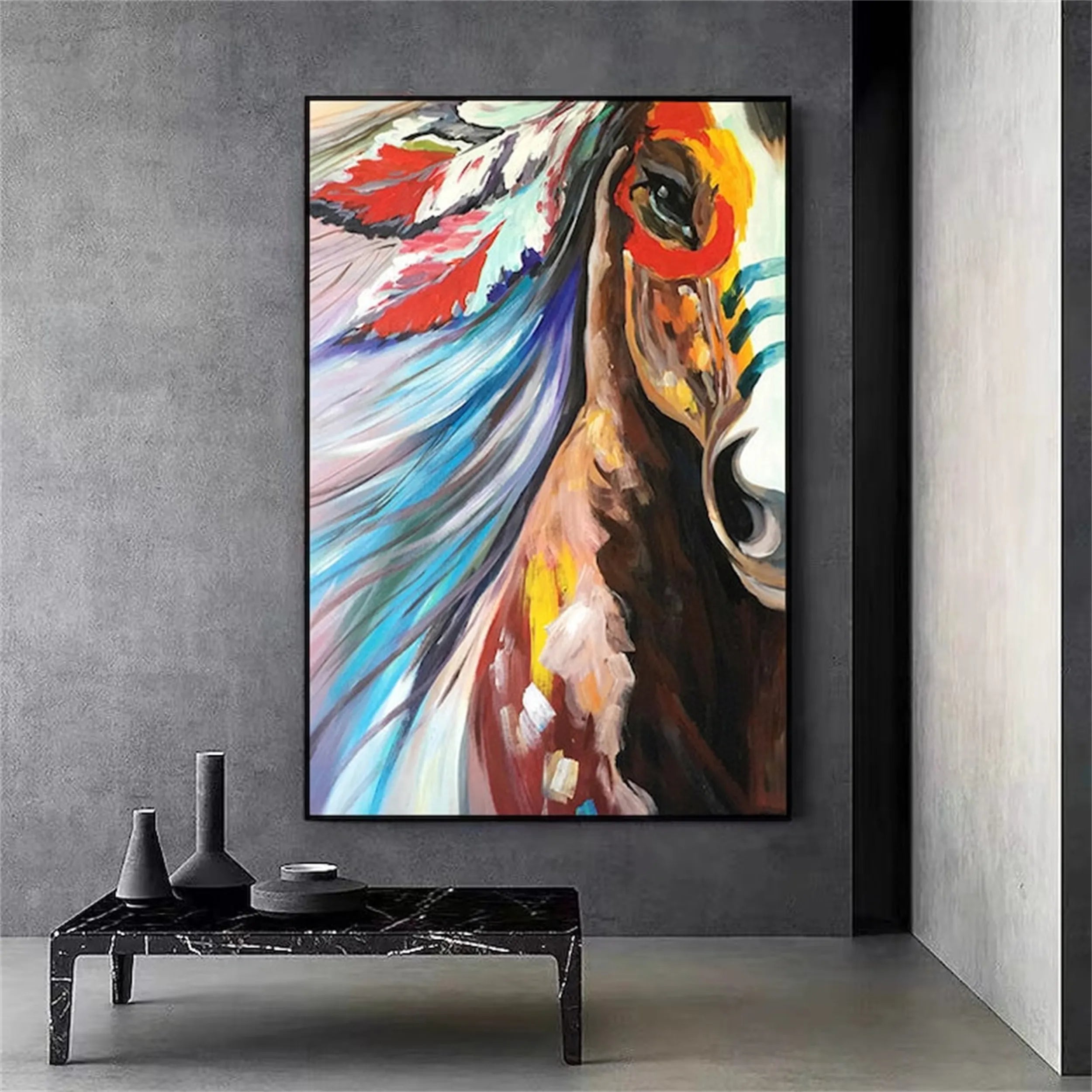 Animal Art Painting - Handmade Canvas Wall Decor for Living Room, Bedroom, Office | Unique Wildlife Artwork | Perfect Gift for Animal Lovers | AP001