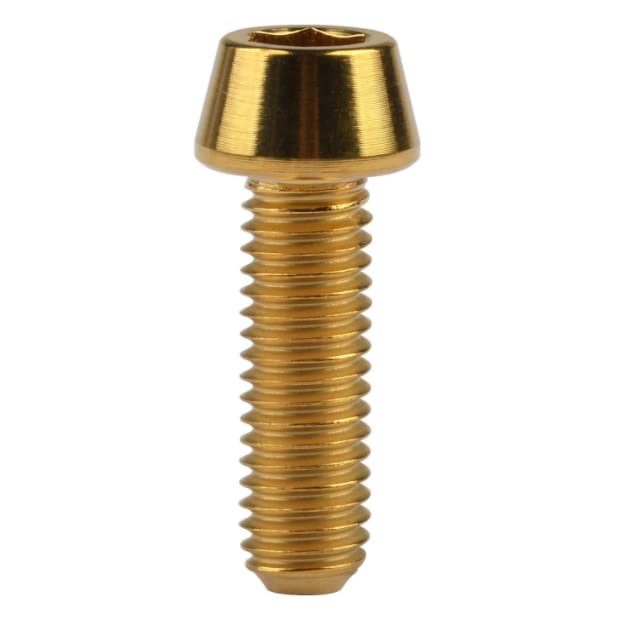 Titanium Bolts M6x1.0 Hex Head 5Pcs - Bike Stem Screws for Cycling Upgrades