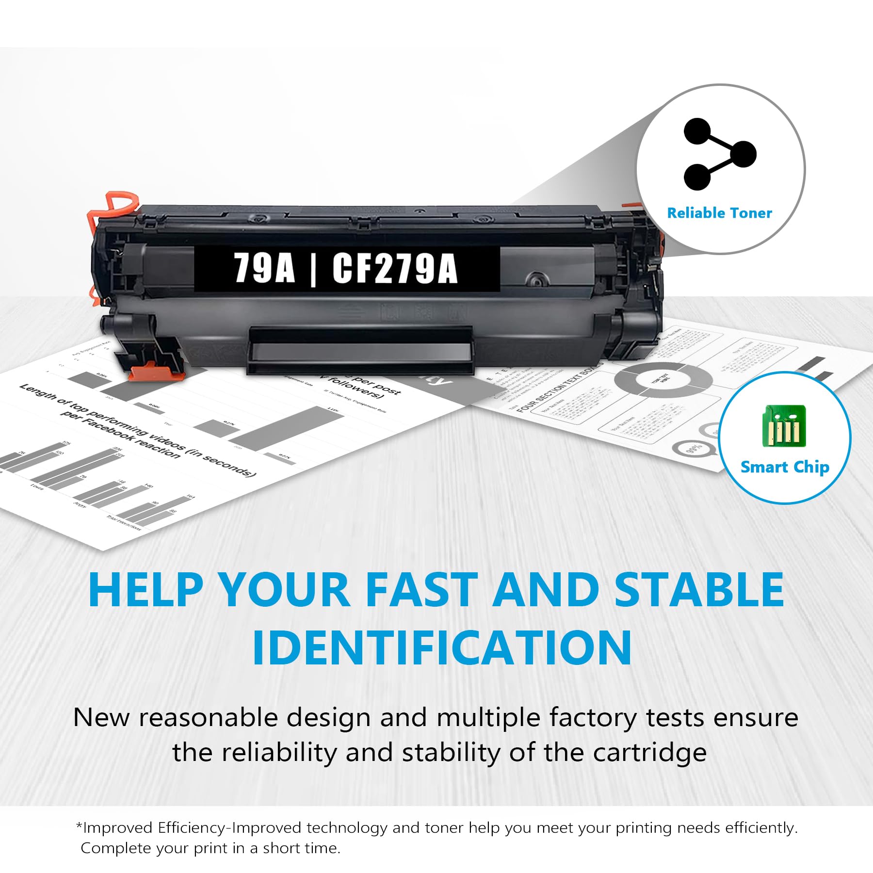 RUYY 79A/CF279A Black Toner Cartridge (2-Pack) - Compatible Replacement for HP Pro M12w/M12a/MFP M26nw/M26a Printer - Ideal for Home Office & Small Business Printing Needs