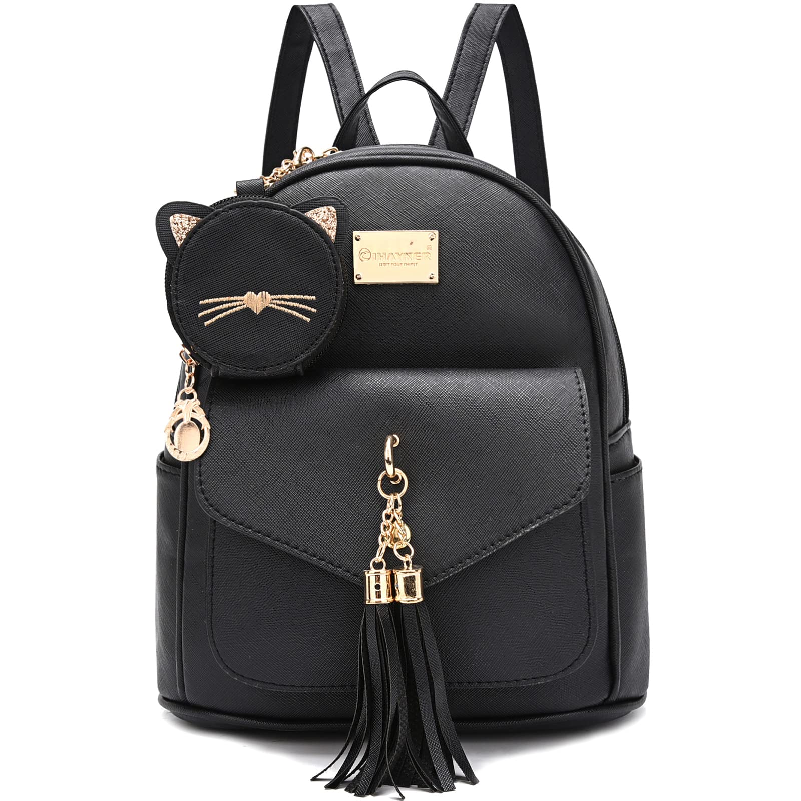 IHAYNER Girls Fashion Backpack - Mini Leather Purse Backpack for Women & Teens, Small Cute Backpack with Coin Pocket (Perfect for School, Travel & Daily Use)