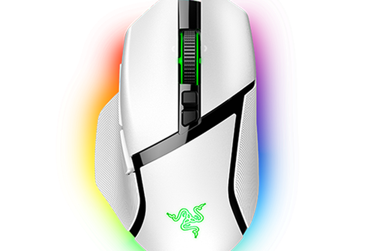 Razer Basilisk V3 Pro Wireless Gaming Mouse - Ergonomic Design, 30K DPI Optical Sensor, 11 Programmable Buttons, RGB Lighting (White) - Perfect for FPS, MMO & PC Gaming