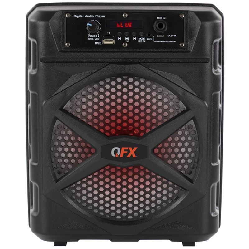 Qfx Bt 85 Wireless Bluetooth Speaker - Portable Waterproof Outdoor Speaker with HD Sound & Bass, Perfect for Camping, Beach, Pool Party & Travel