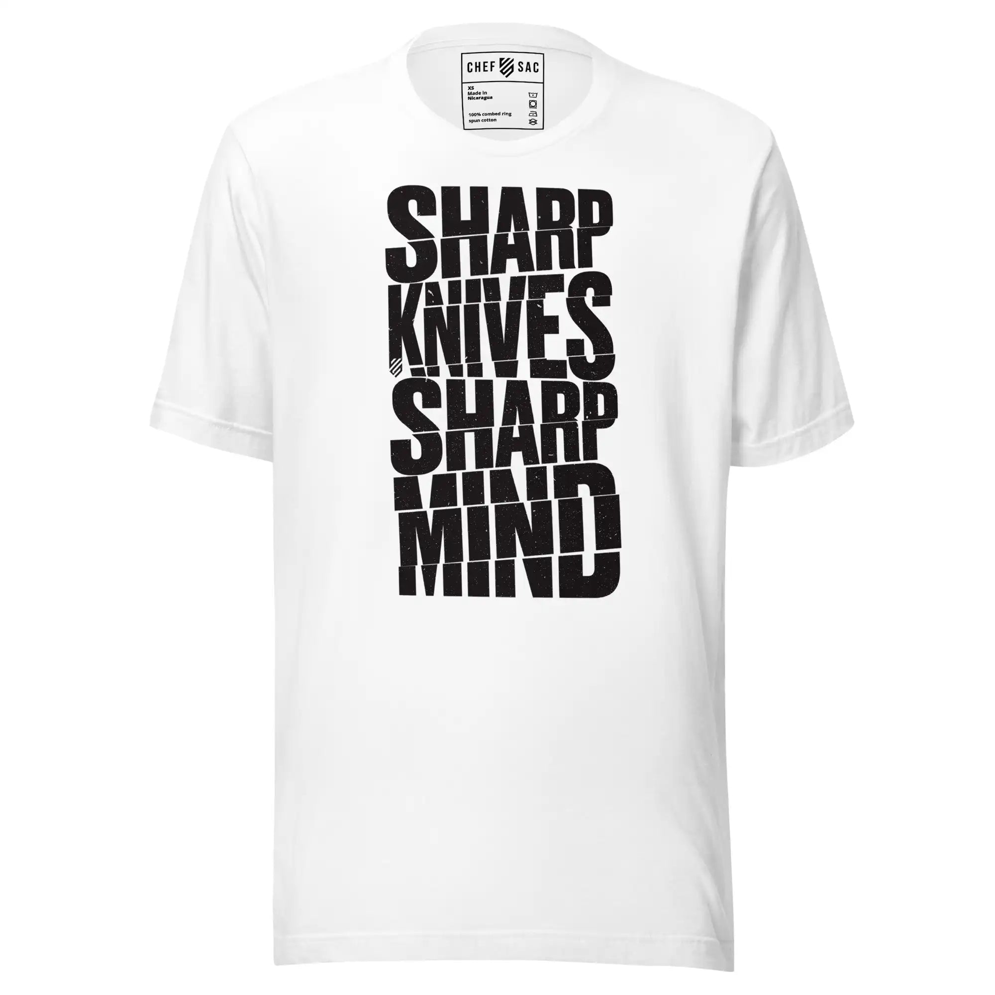 Sharp Knives Sharp Mind T-Shirt - Funny Kitchen Lover Gift for Chefs & Cooking Enthusiasts - Perfect for Cooking Classes, BBQ Parties & Culinary Events