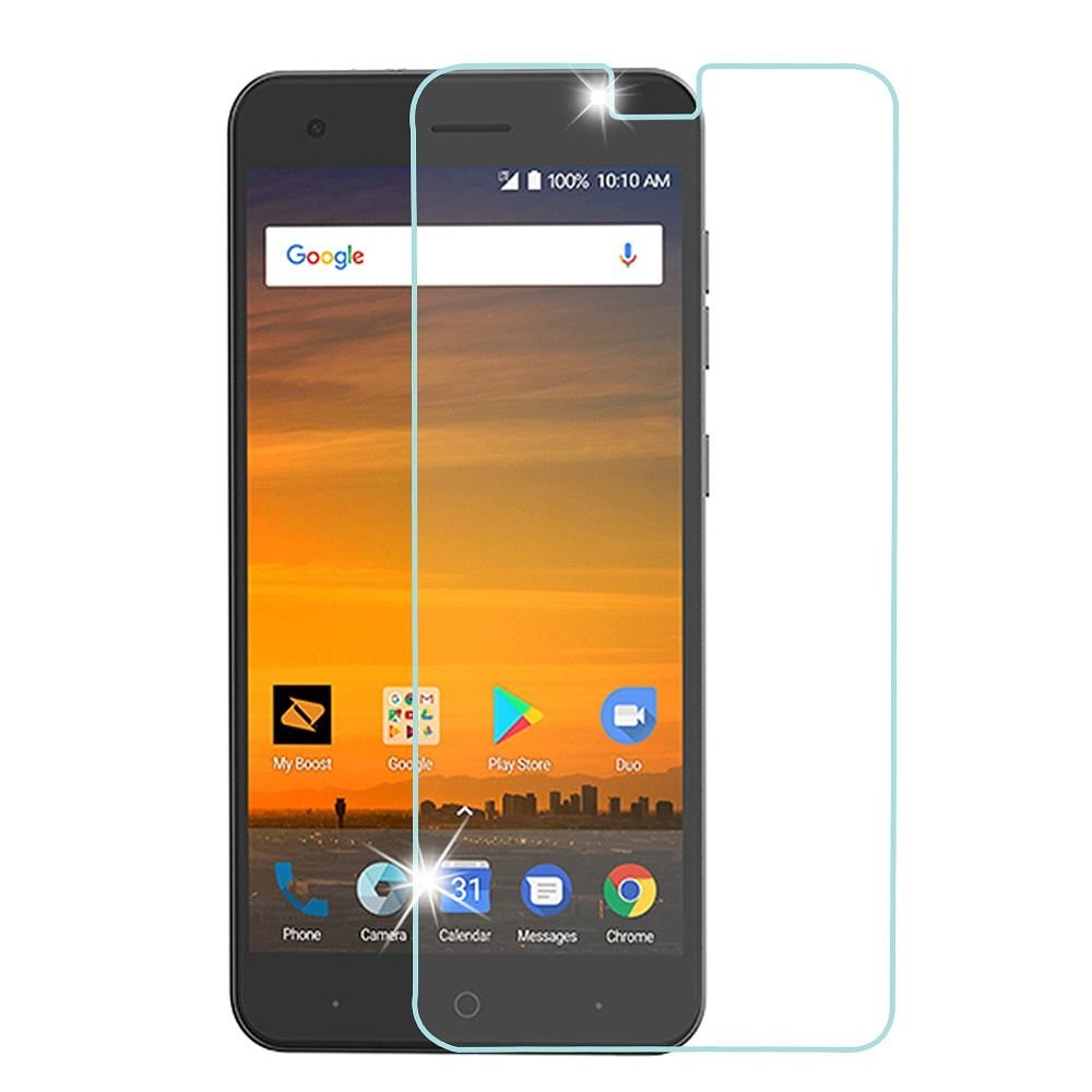 ZTE Blade Force Tempered Glass Screen Protector - Mybat Clear HD Shield Guard Film for ZTE Blade Force Smartphone - Scratch & Impact Resistant for Daily Use, Gaming & Outdoor Activities