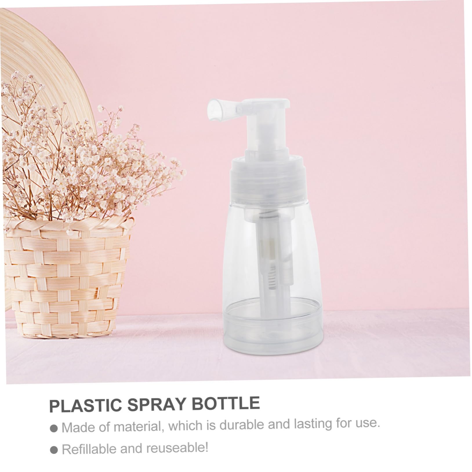Angoily Hair Fiber Powder Dispenser - Travel Size Dry Shampoo Spray Bottle for Makeup, Pet Cosmetics & Barber Use | Portable Powder Pump Container for Baby Hair, Toiletries & Styling