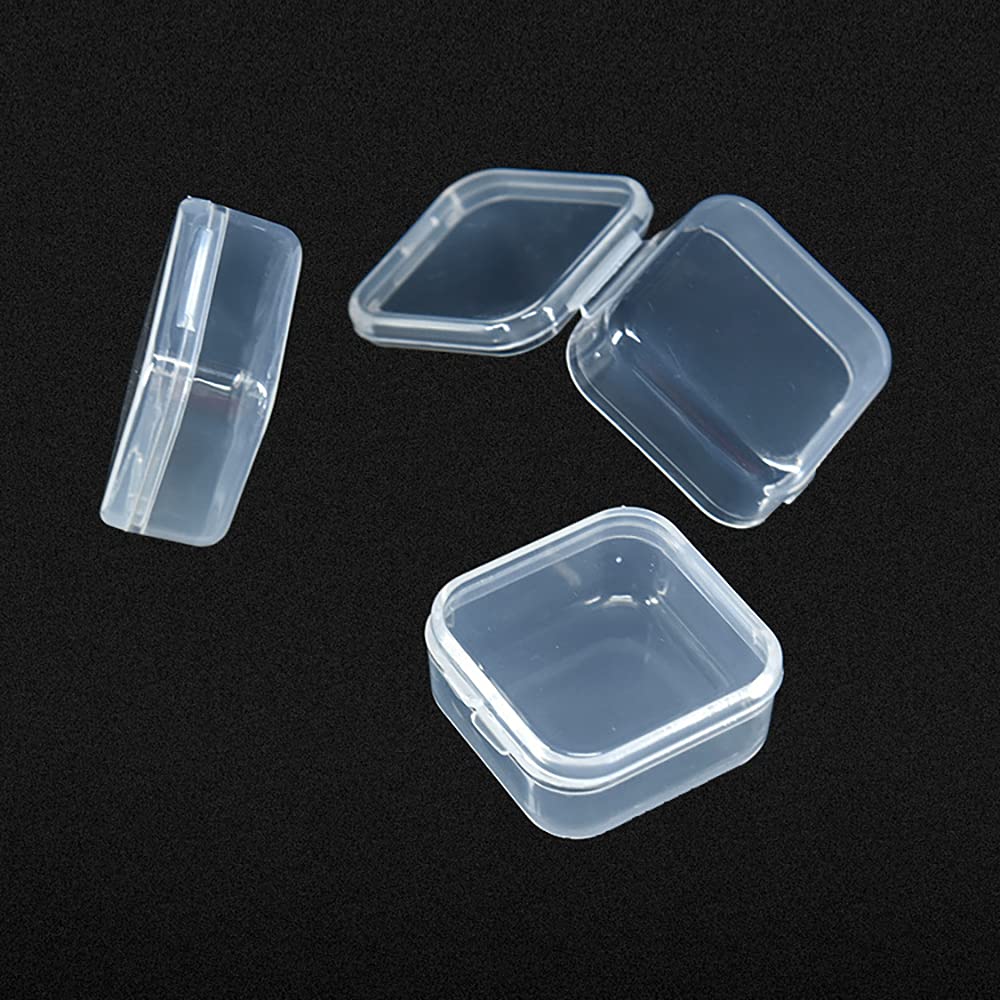 10-Piece Mini Clear Plastic Storage Box Set - Jewelry Organizer for Earrings, Hooks, Beads & Small Accessories | Portable Travel & Craft Storage Solution