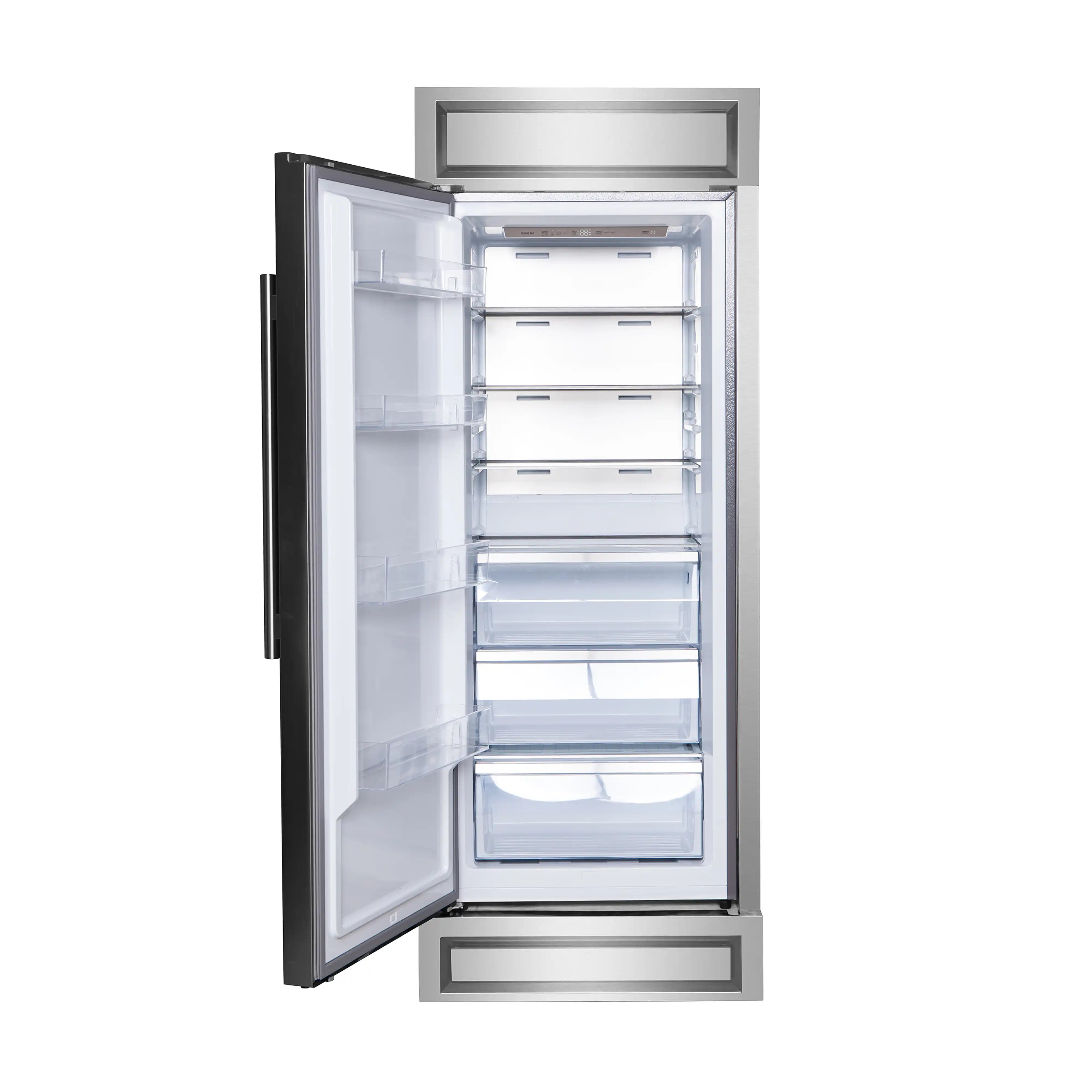 Forno Maderno 32 Inch 13.6 cu.ft. Left Swing Convertible Refrigerator Freezer - Built-In Stainless Steel with Decorative Grill Trim (FFFFD1722 32LS) - Perfect for Modern Kitchens, Open Concept Living Spaces & Home Bars