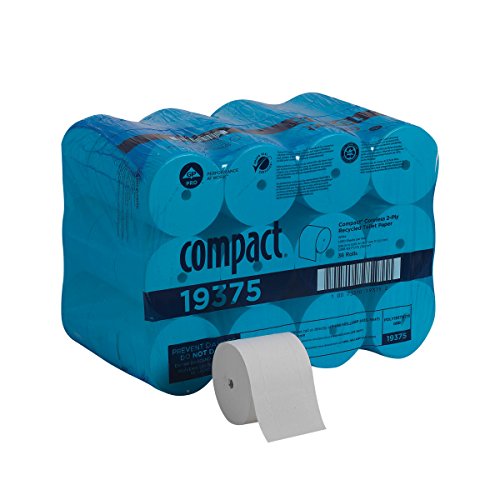 GP PRO Compact Coreless 2-Ply Recycled Toilet Paper - 36 Rolls (1,000 Sheets/Roll) | Eco-Friendly Bathroom Tissue for Home & Office Use | Soft, Strong & Septic-Safe