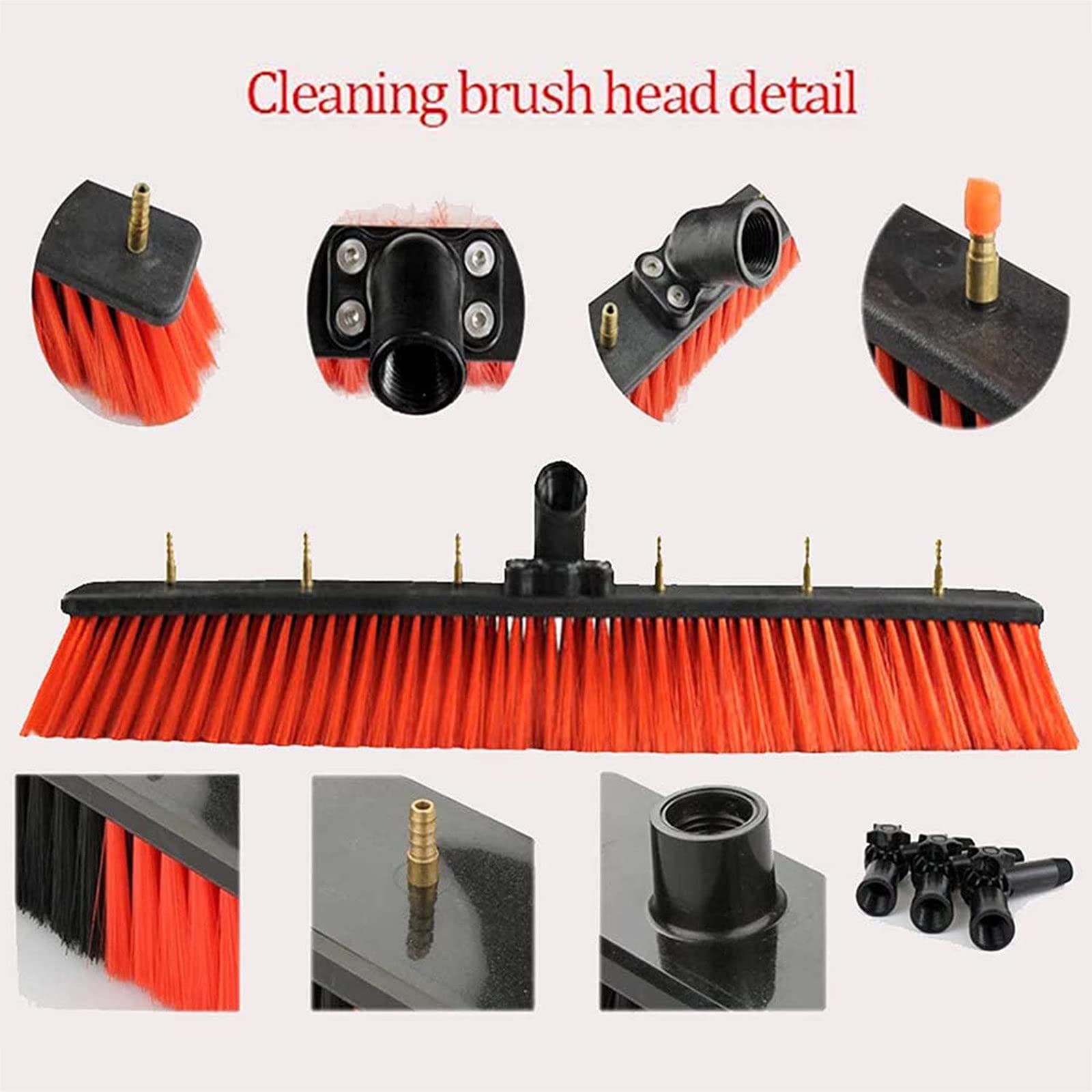 **Water Fed Cleaning System - Telescopic Window Cleaner with Brush & 18FT Pole for Glass Cleaning - Perfect for High Windows, Balconies, and Hard-to-Reach Areas**