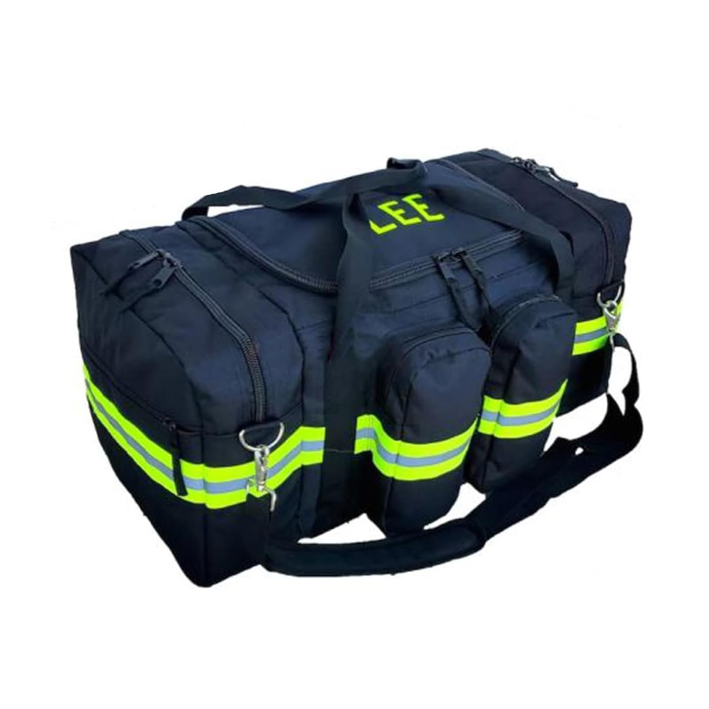 Custom Personalized Firefighter Duffel Bag with Shoulder Straps - Waterproof Large Firefighting Gear Storage Bag - Engraved Name Fire Safety Equipment Bag - Perfect Gift for Firefighters, First Responders & Emergency Crews (Ideal for Training, Work & Travel)