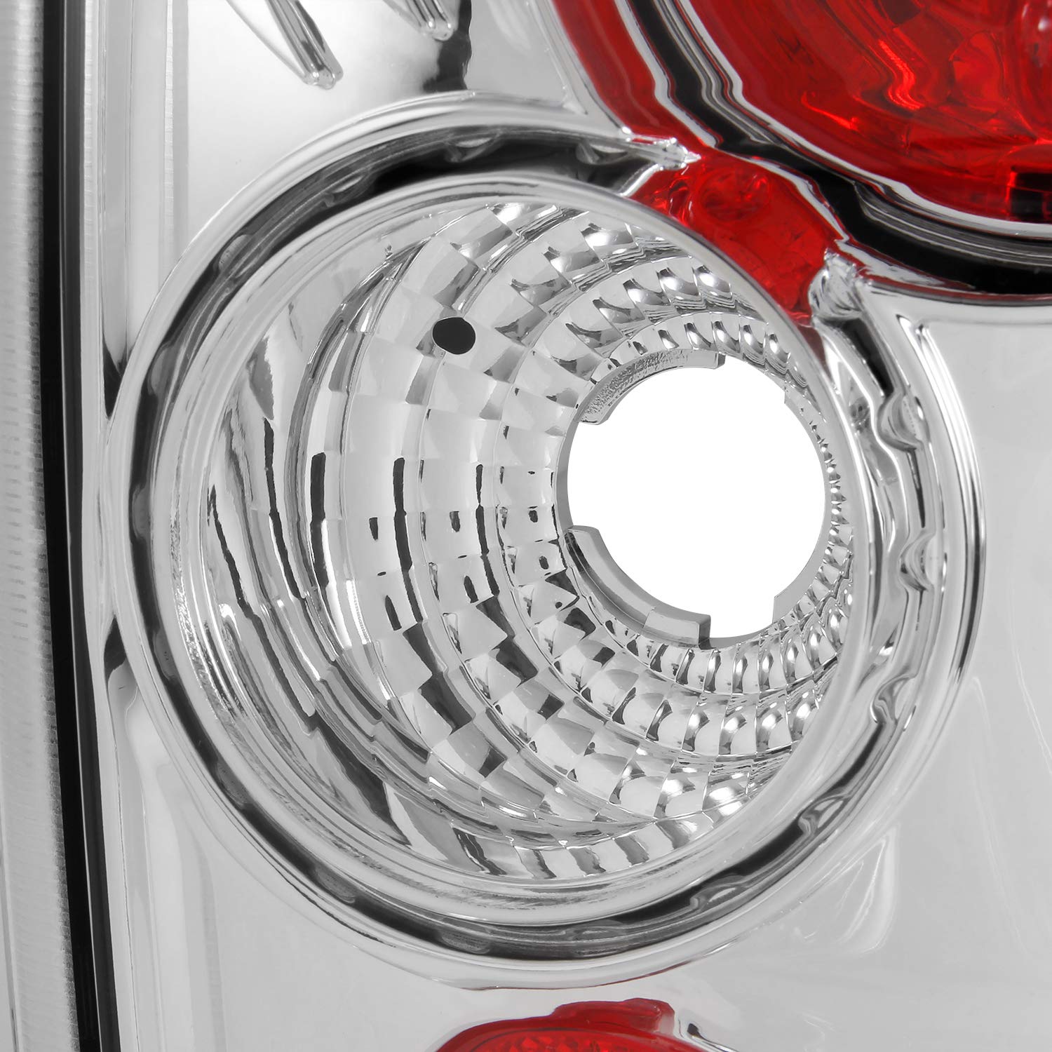 AKKON Chrome Housing Tail Lights Rear Pair Lamps for 1999-2004 Chevy Silverado & GMC Sierra Stepside Models - Upgrade Your Truck's Style & Safety for Night Driving & Off-Road Adventures