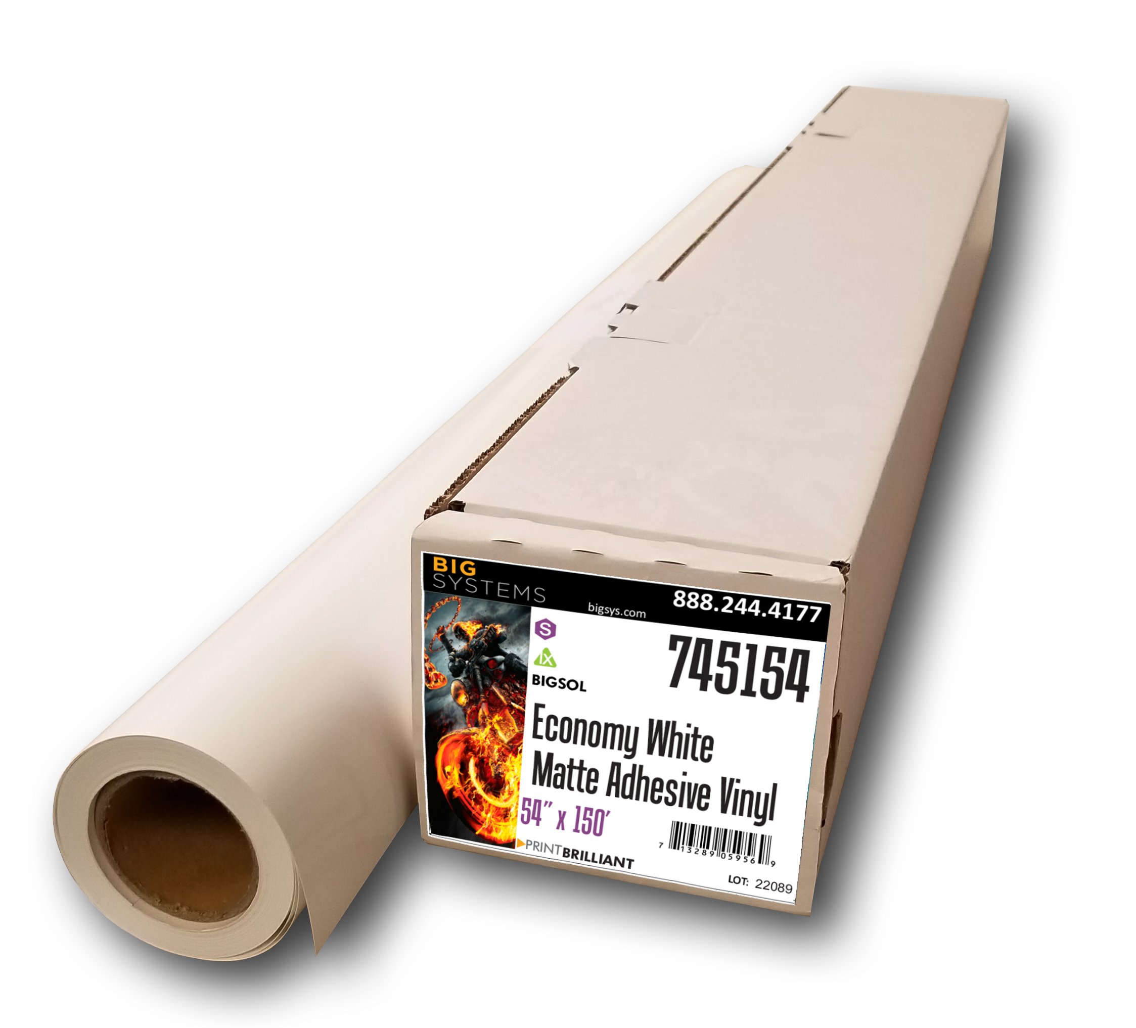 Solvent/Latex Matte Economy Adhesive-Backed Vinyl Roll - 54