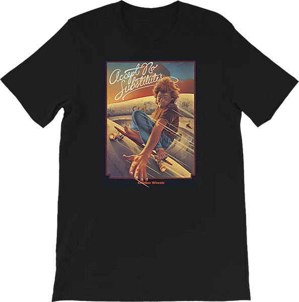 45rpm Cadillac Wheels Graphic T-Shirt - Black | Vintage Car Enthusiast Apparel for Casual Wear & Car Shows