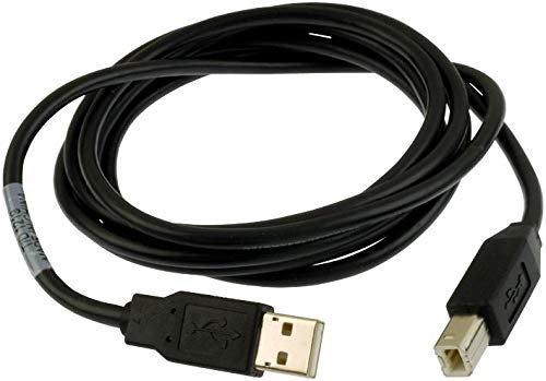 AMP TE CONNECTIVITY 1487596-1 USB 2.0 Cable (6-Pack) - 2m/6.5ft A Male to B Male Black Data Cord for Printers, Scanners & Audio Interfaces | Office & Home Use