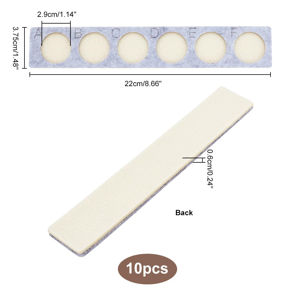 10pcs Bead Design Trays & Jewelry Organizer - Non-Slip Felt Beading Mat for Bracelet Making, Necklace Crafting - 8.6x1.4 Inch Bead Storage Tray (Perfect for DIY Jewelry Projects & Craft Organization)