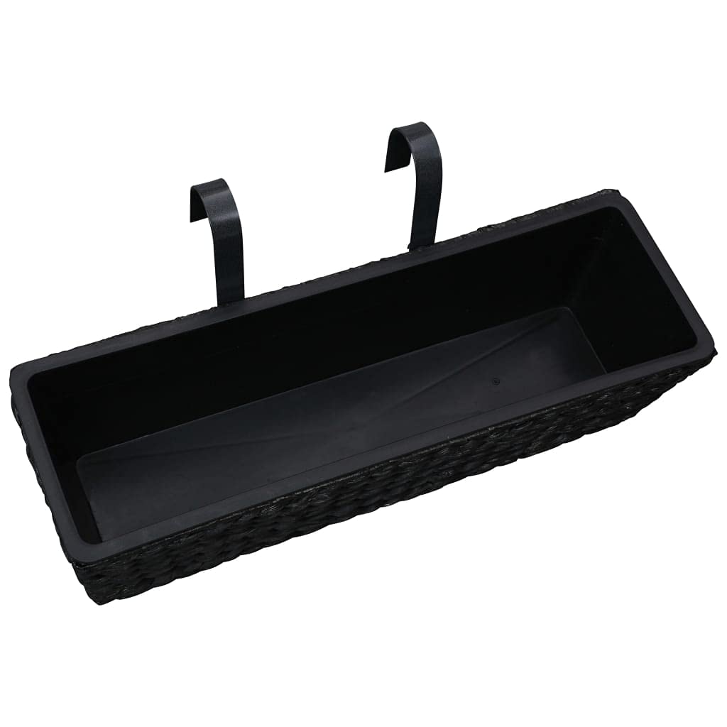 2-Pack Black Water Hyacinth Garden Planters Baskets - Perfect for Indoor & Outdoor Plants, Patio Decor, and Balcony Gardening