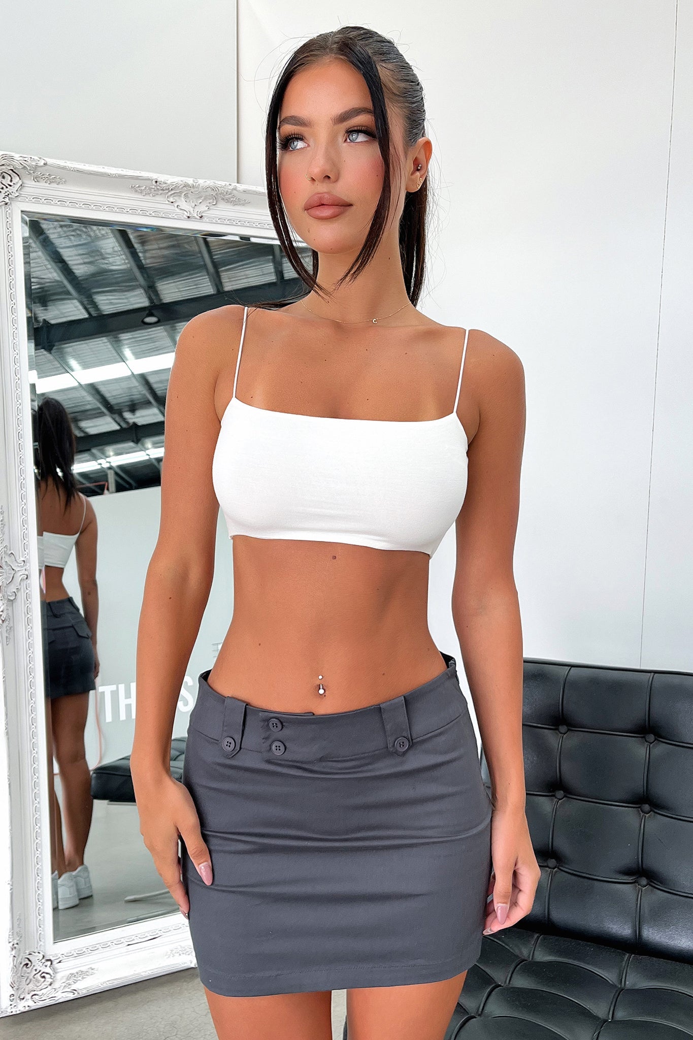 Dalena Crop Top in White - Stylish & Comfortable Women's Fashion for Casual Outings & Summer Wear