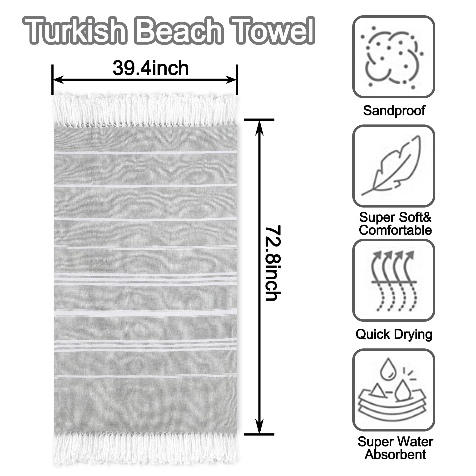 Premium 2-Pack Oversized Beach Towels 39