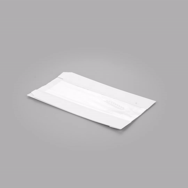 Premium White Paper Bread Bags - Micro Perforated, Greaseproof, Wheat Pattern (6